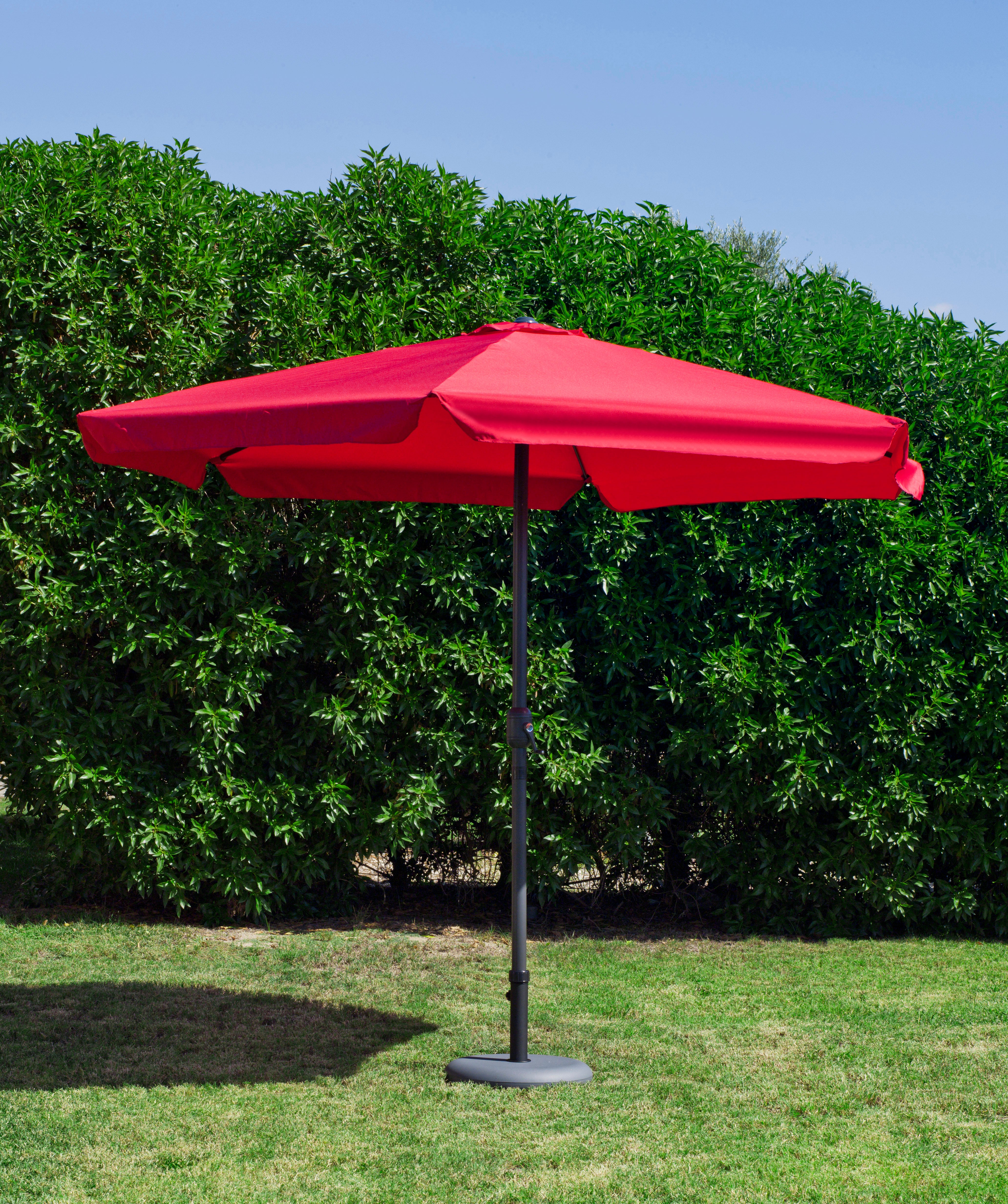 Parasol con base san marino d300 cm rojo