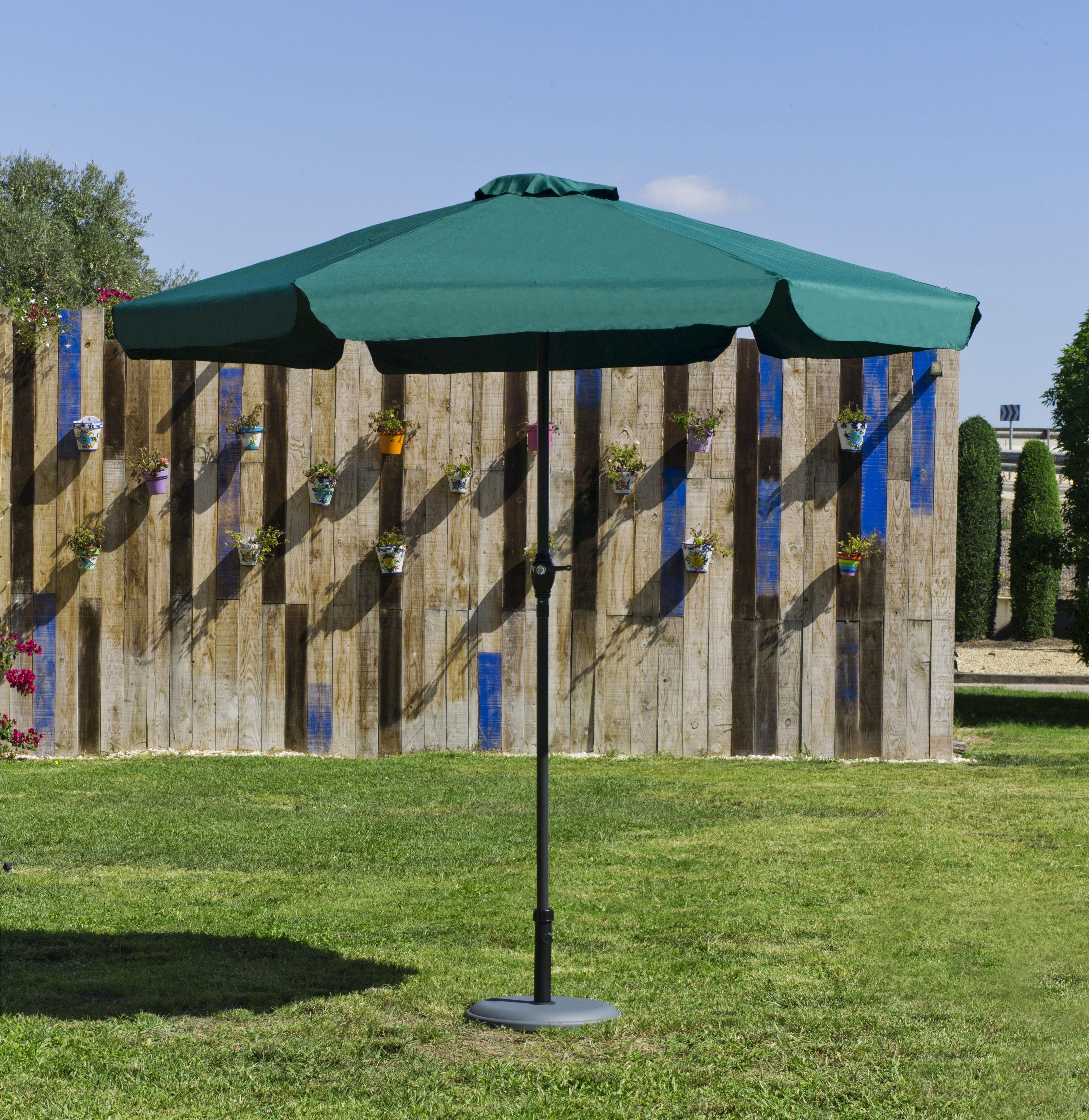 Parasol con base san marino d300 cm verde