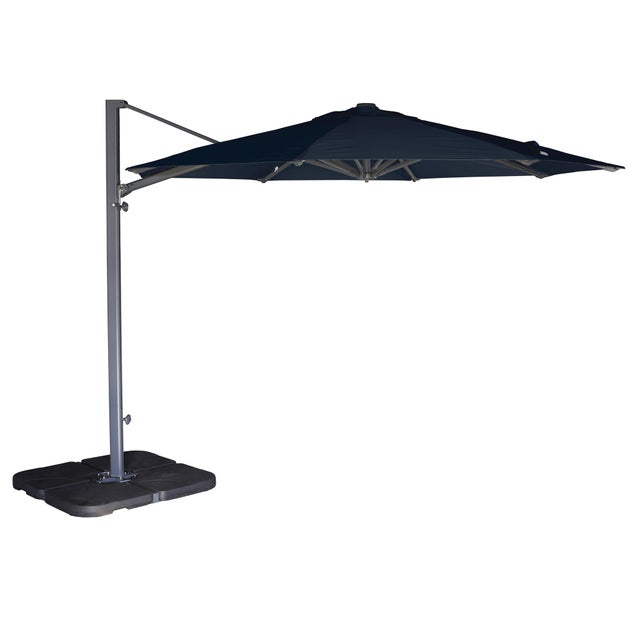Parasol BELVEO gris octogonal, L.300 x l.300 cm