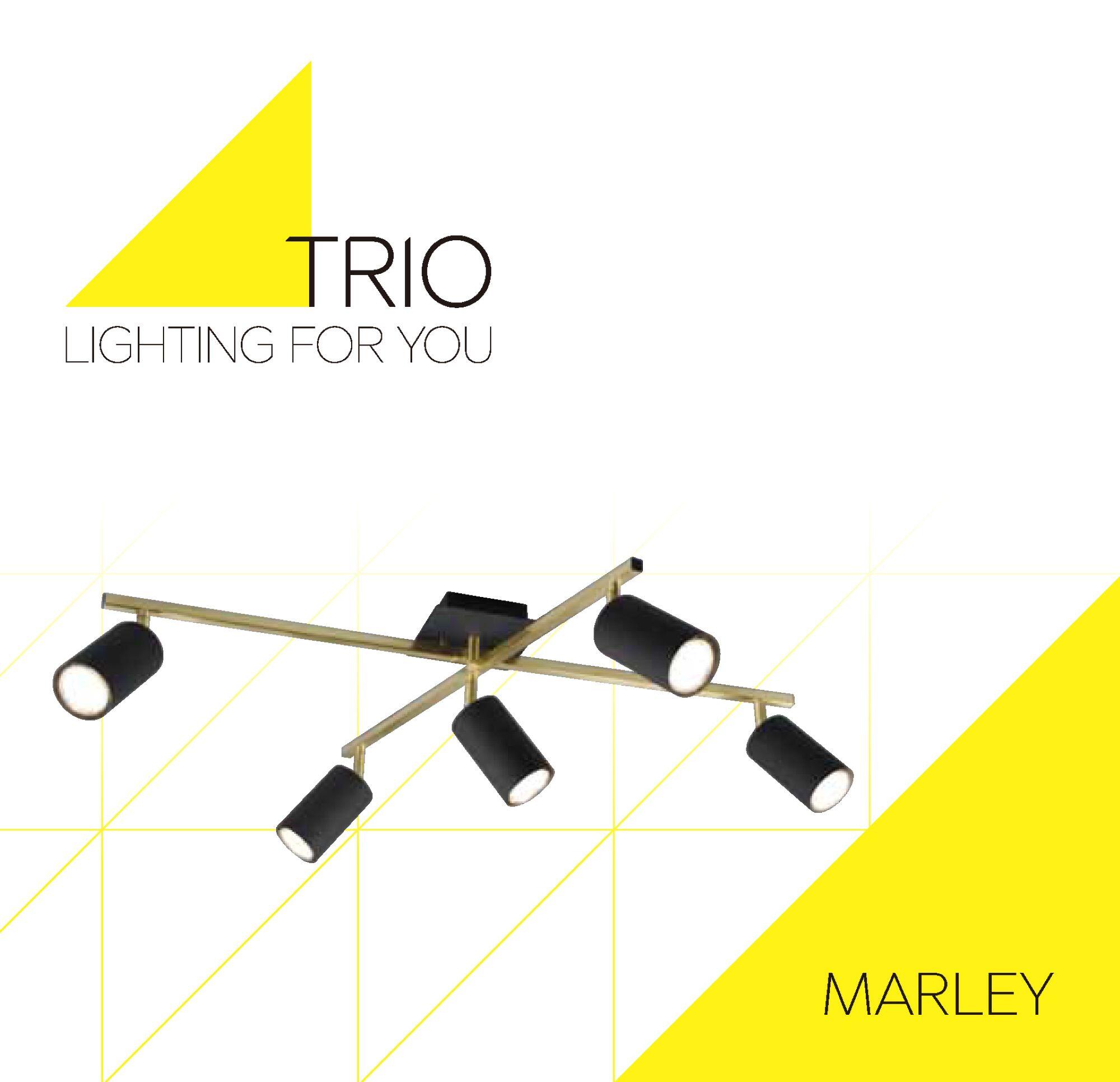 Candeeiro de teto MARLEY 5 LÂMPADAS GU10 35W PRETO/DOURADO - 7