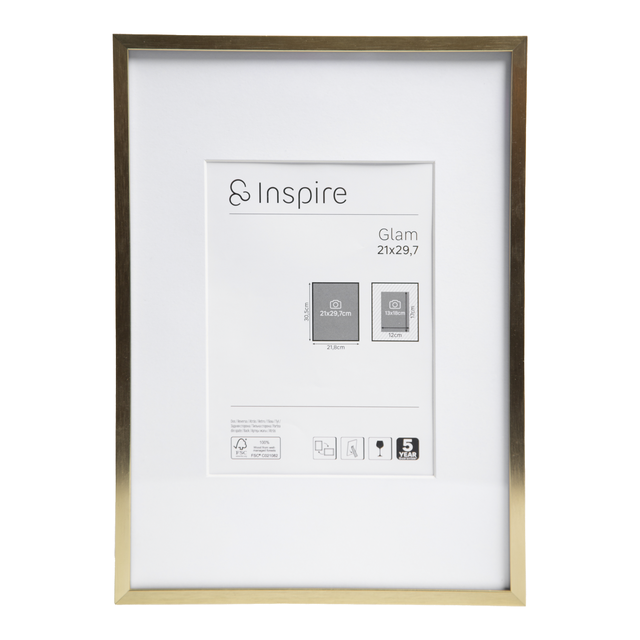 Cadre Photo 32x45 cm - Or - Aluminium - Kent