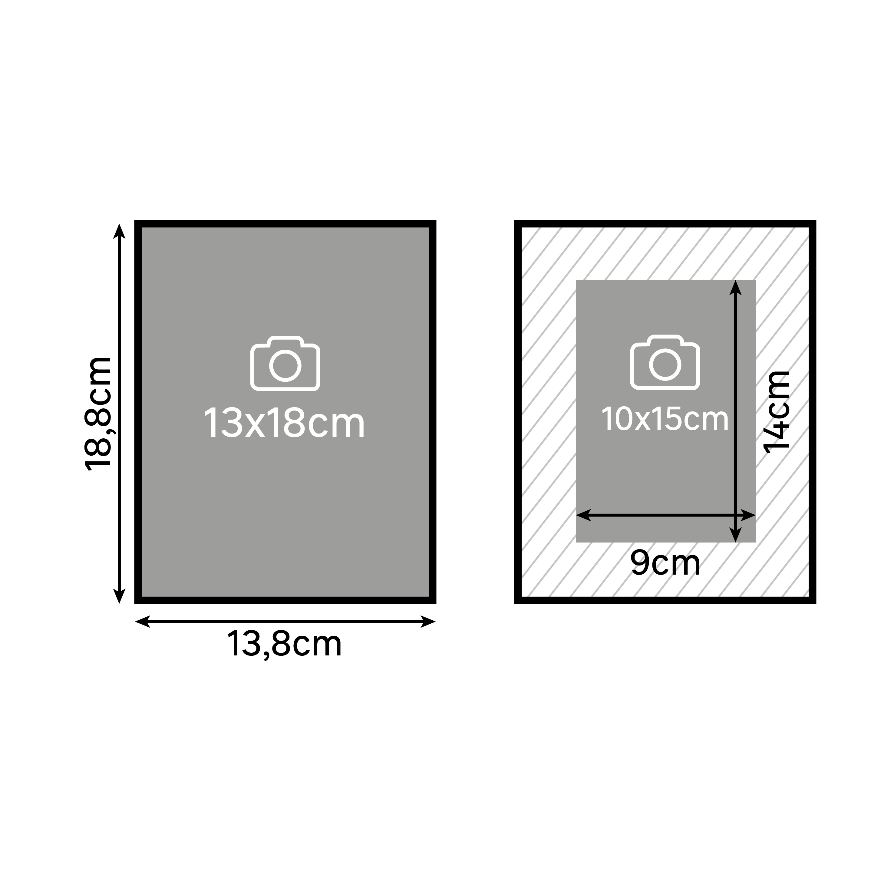 Cadre Glam, 13 x 18 cm, métal doré, INSPIRE - 8