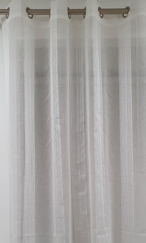 Voilage tamisant tamisant, Aleria, blanc H.240 x l.300 cm