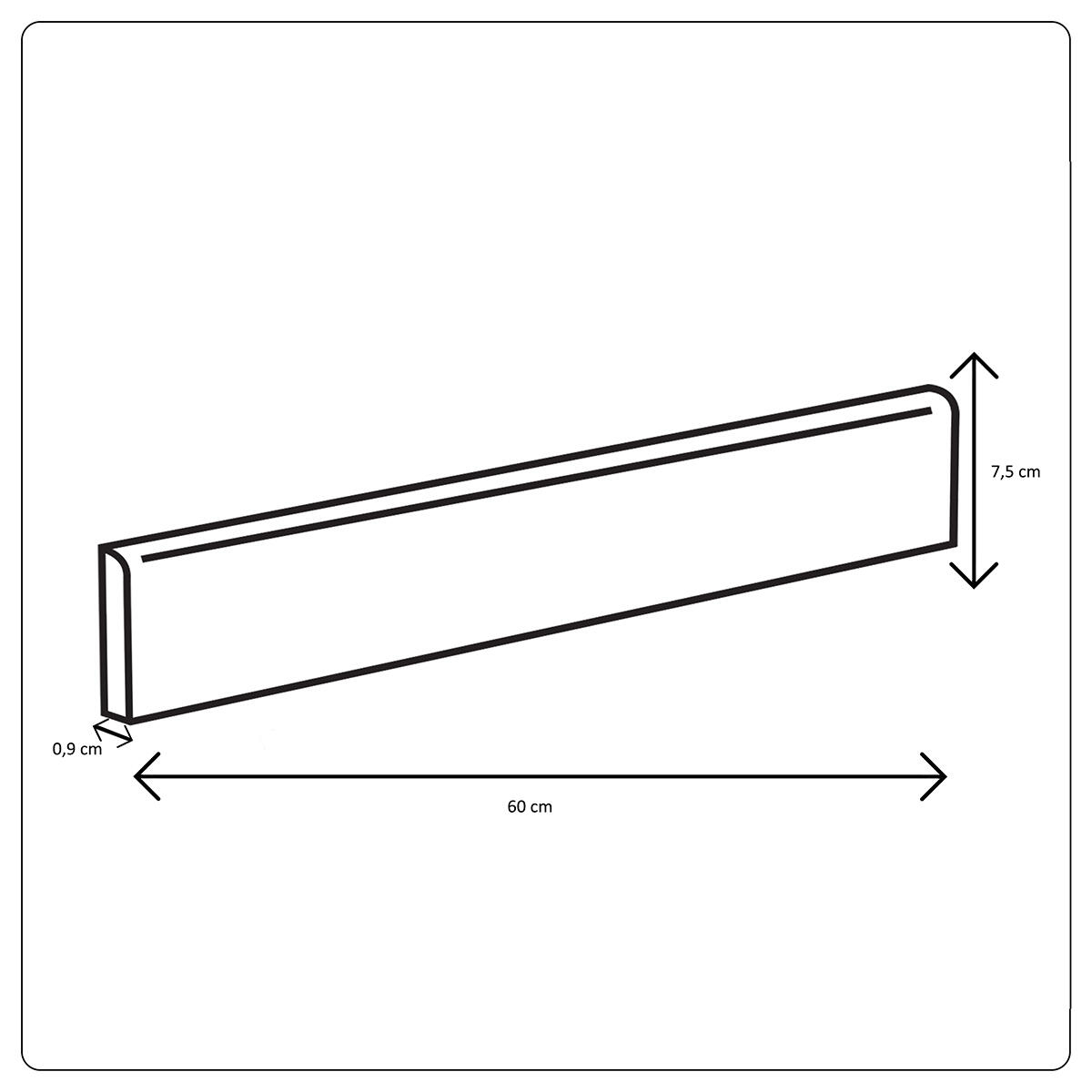 Lot de 4 plinthes Day, orange, l. 7.5 x L. 60 cm - 2