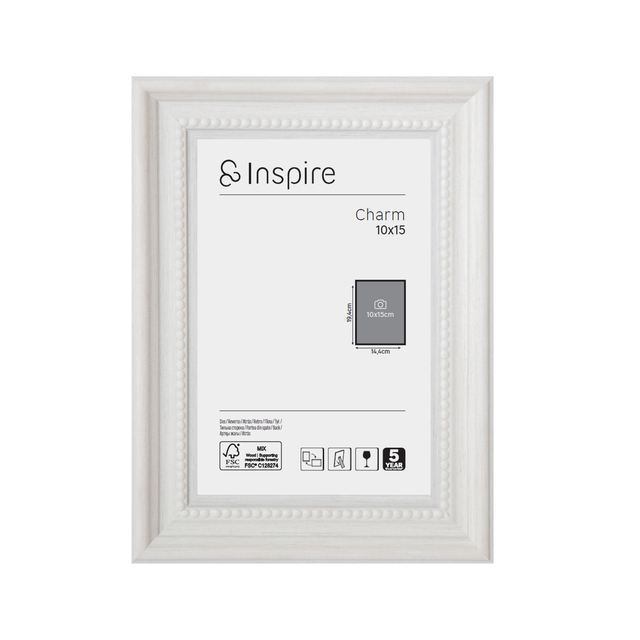Marco Charm blanco INSPIRE 10x15cm