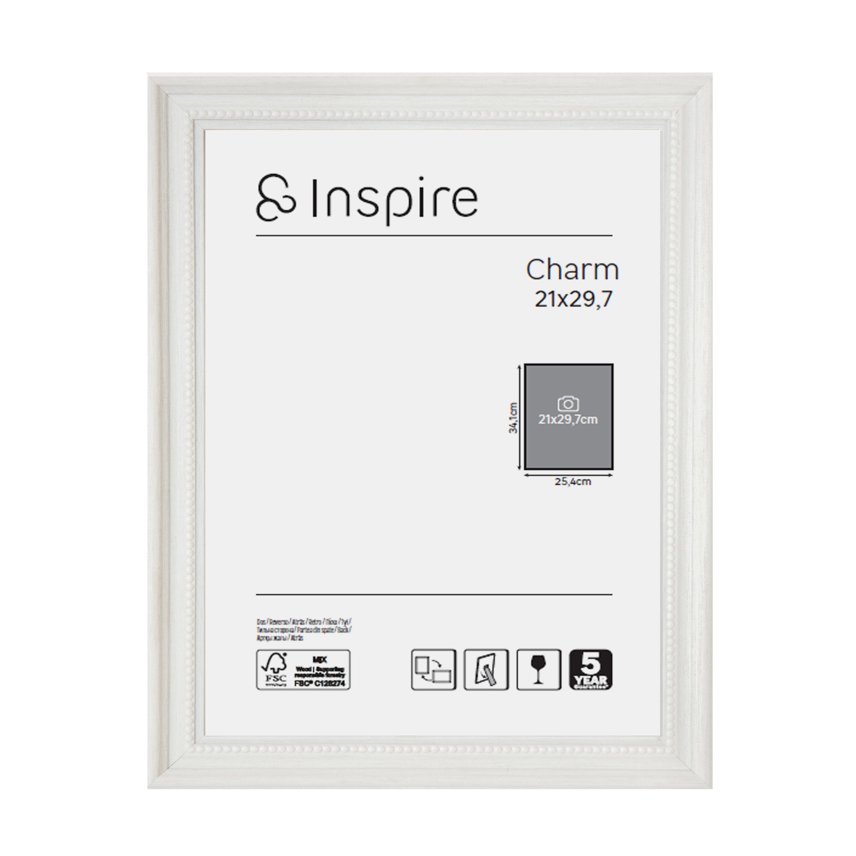 Marco charm blanco inspire 21x29.7cm