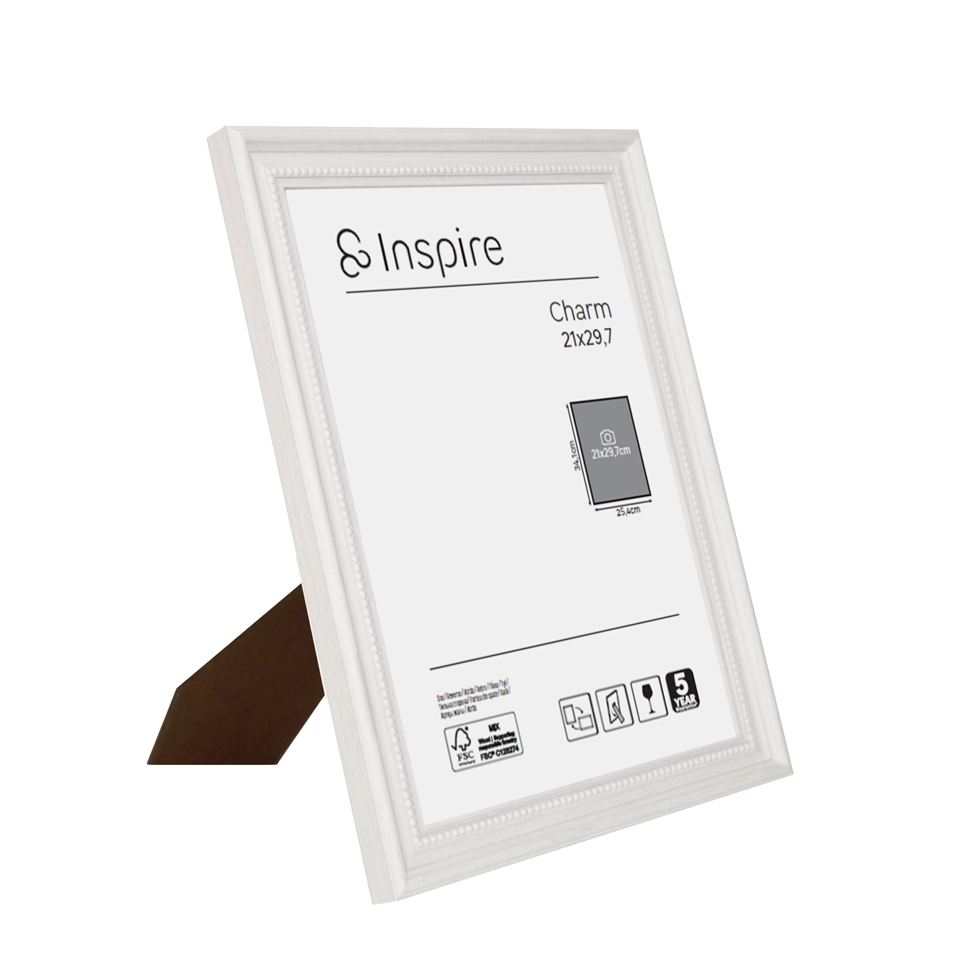 Moldura charm 21x29.7 cm branco Inspire - 2