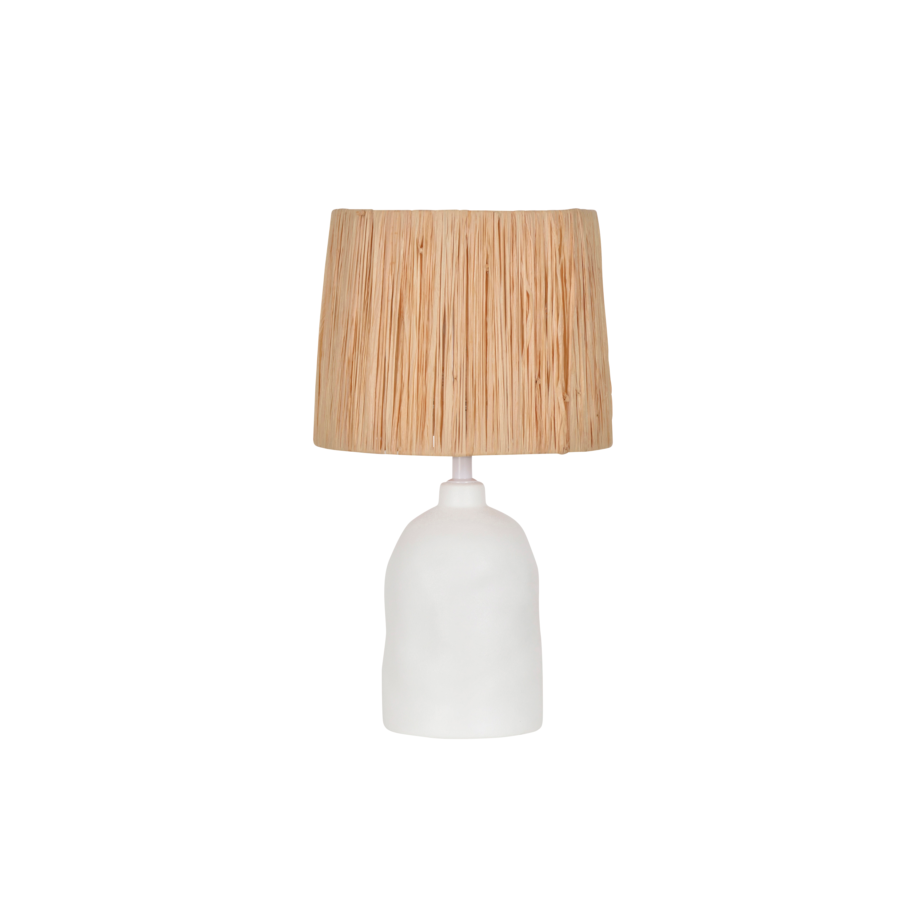 Lampa stołowa Bomoa biała raffia E27 Inspire - 2