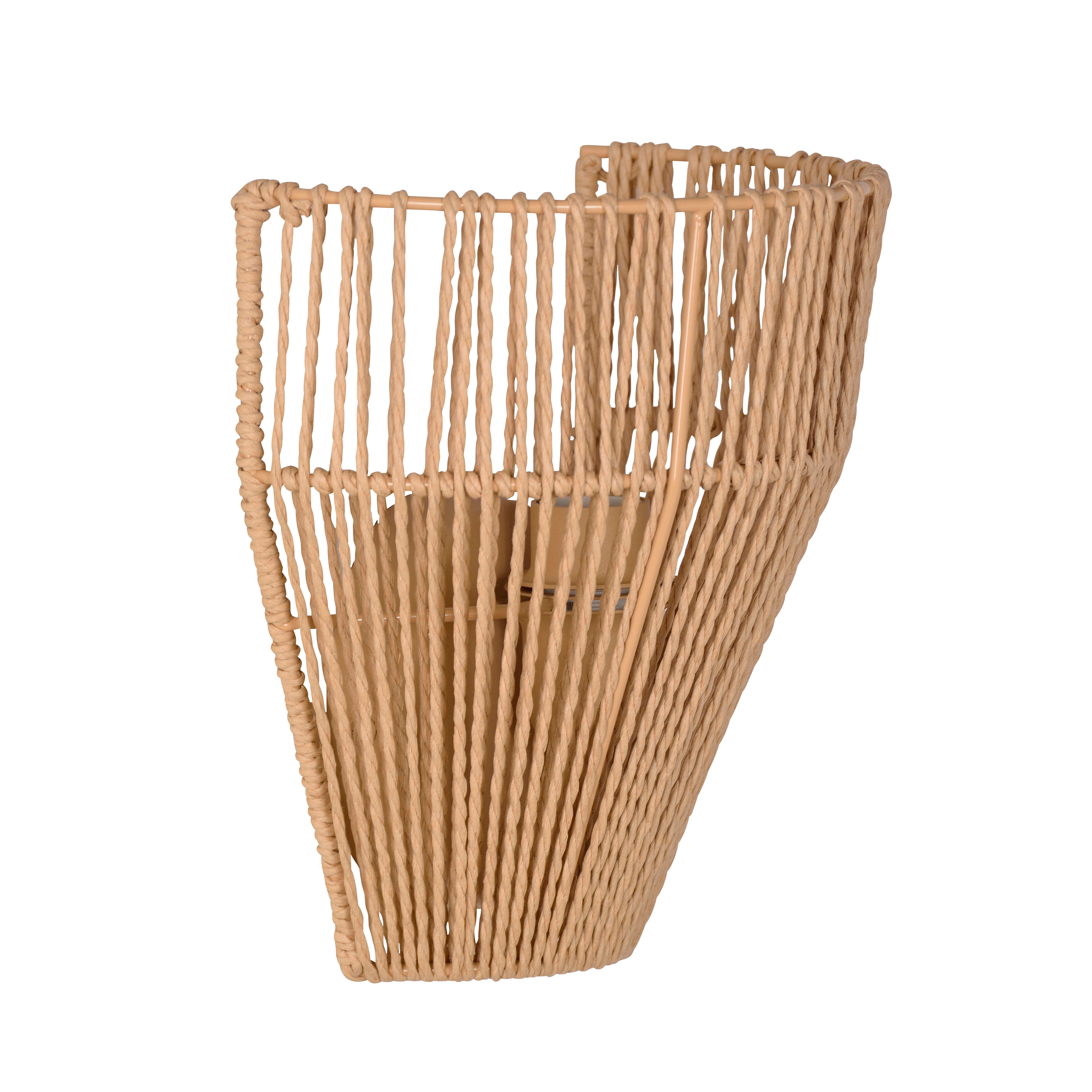 Aplique de pared de hierro beige 1 luz E14 pantalla de papel beige Inspire Mikona IP20 - 4