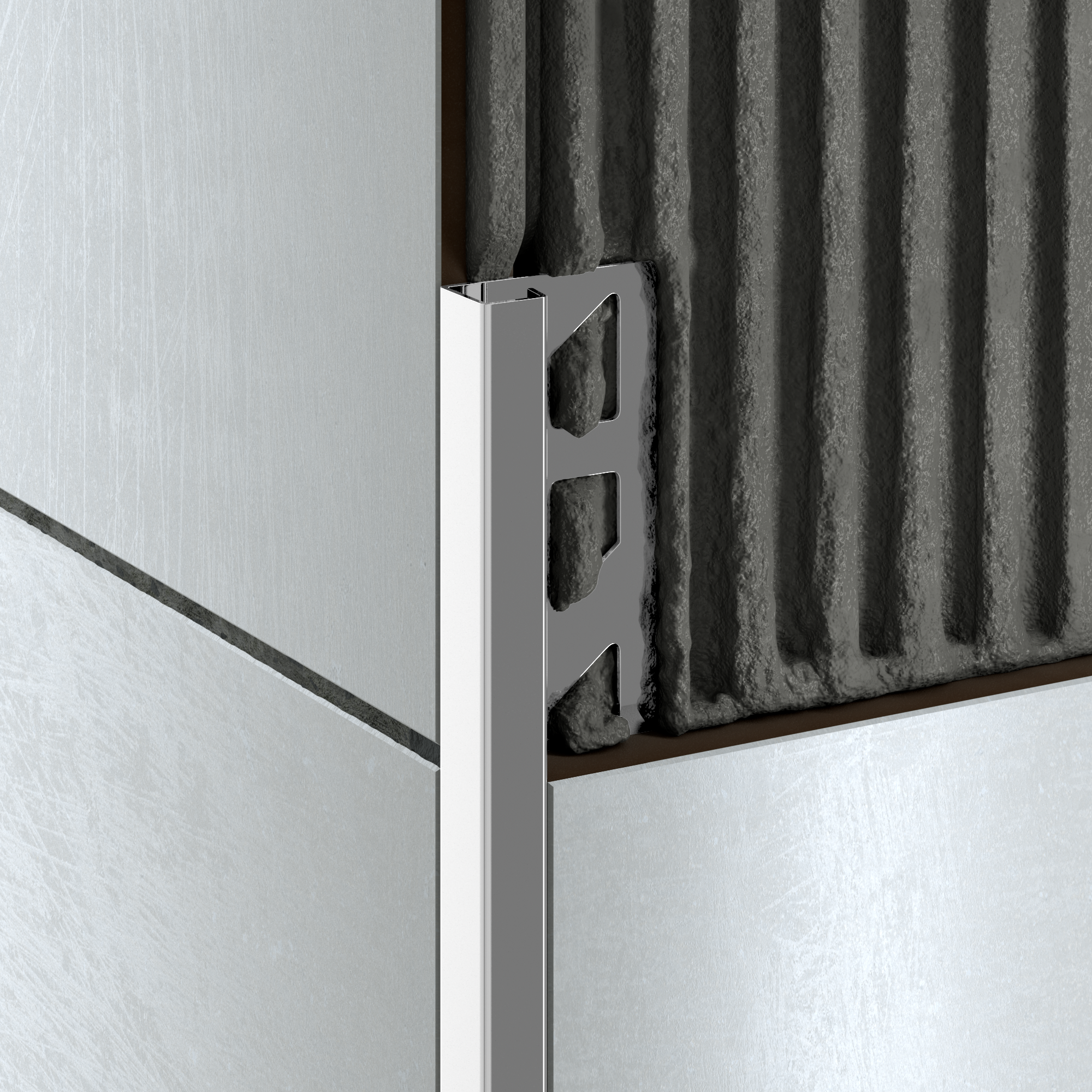 Perfil quadrado EXTERIOR INOX BRANCO 10MMX2.5M - 7
