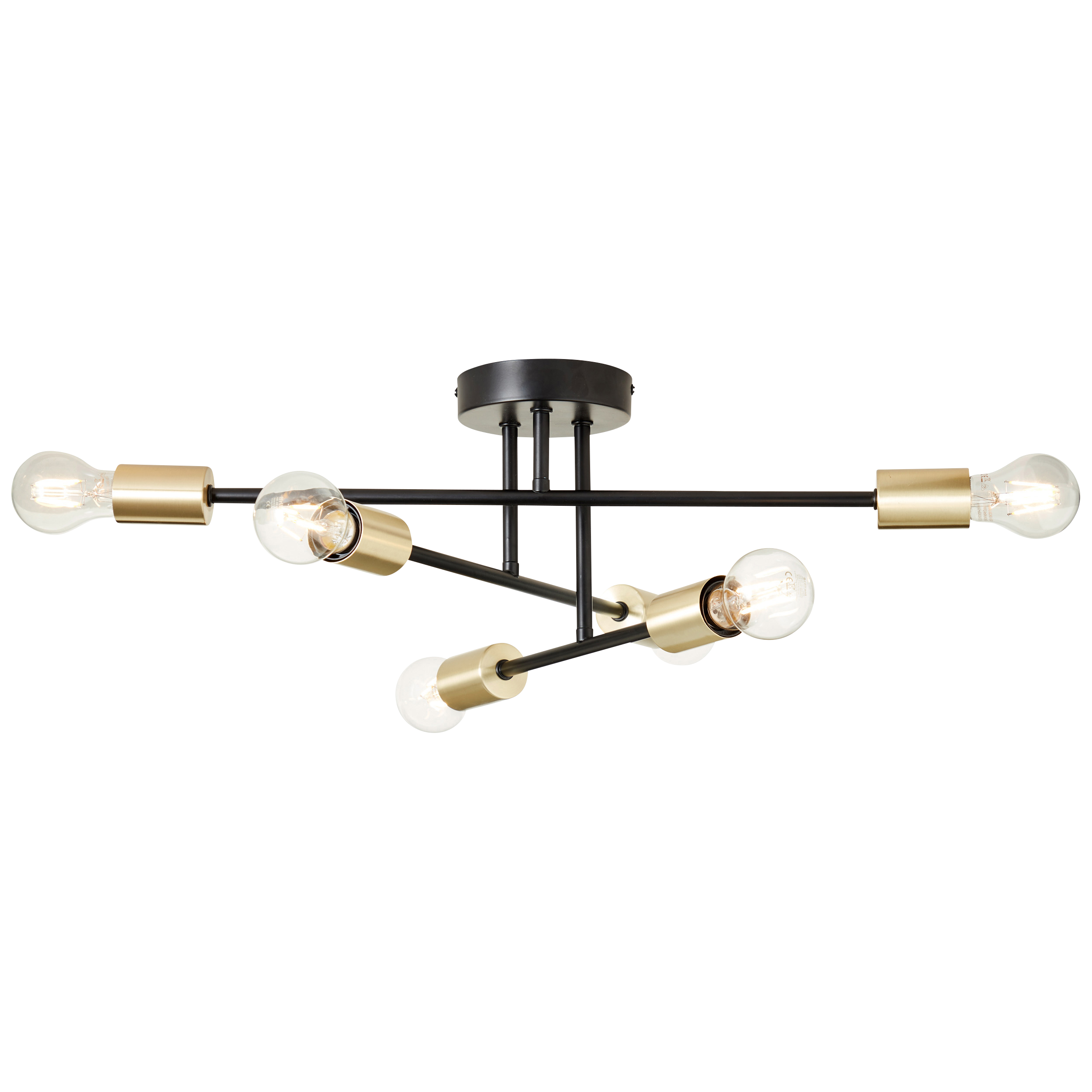 Lampa sufitowa Lina czarno-złota 6 x E27 Inspire - 14