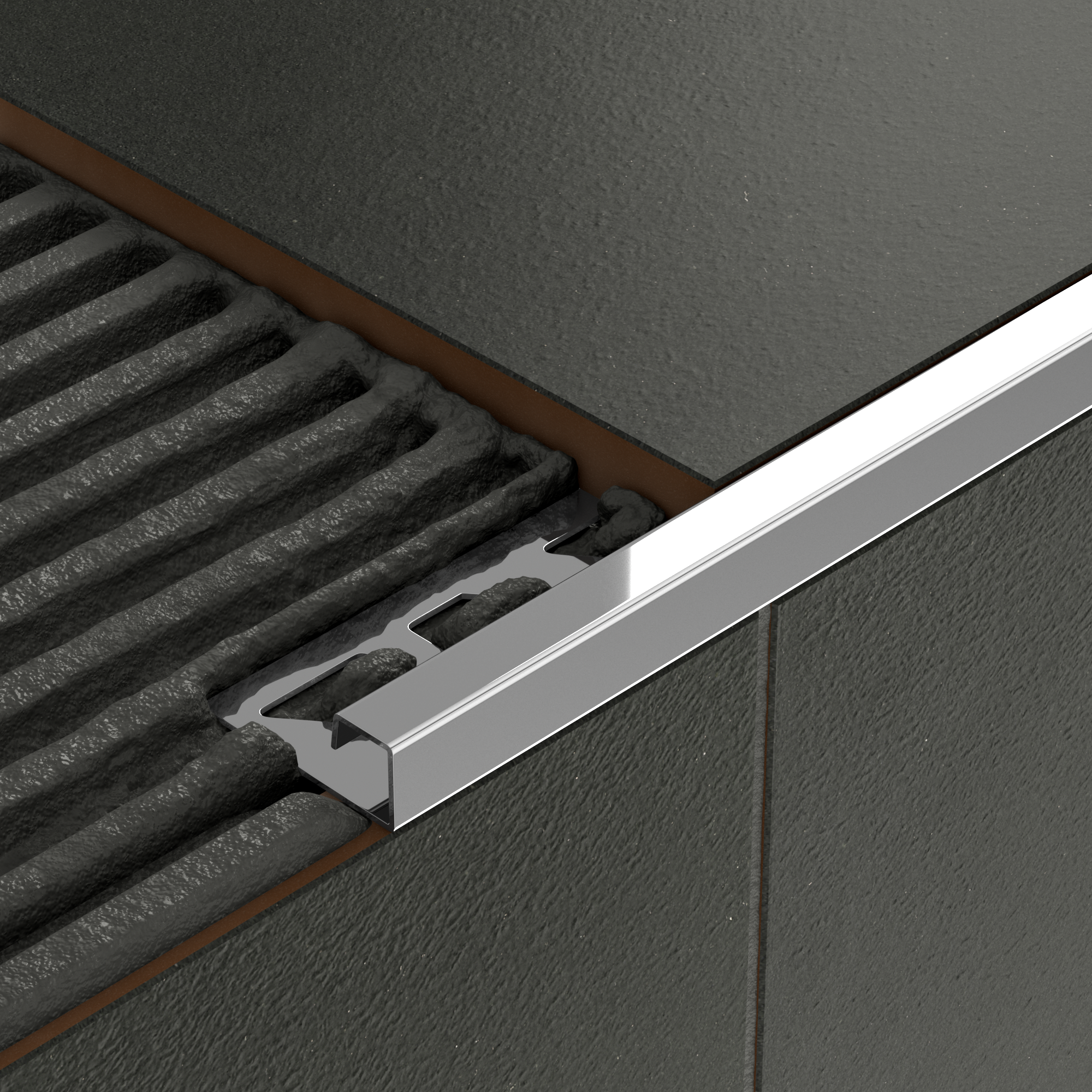 Perfil quadrado EXTERIOR INOX BRANCO 10MMX2.5M - 6