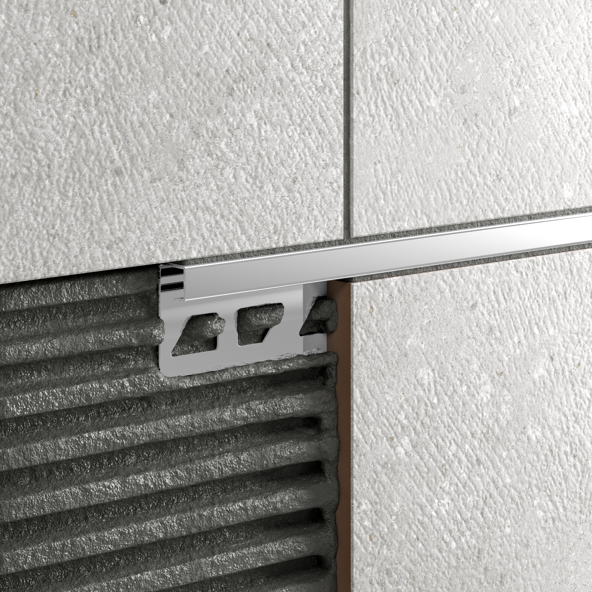 Perfil quadrado EXTERIOR INOX BRANCO 10MMX2.5M - 5