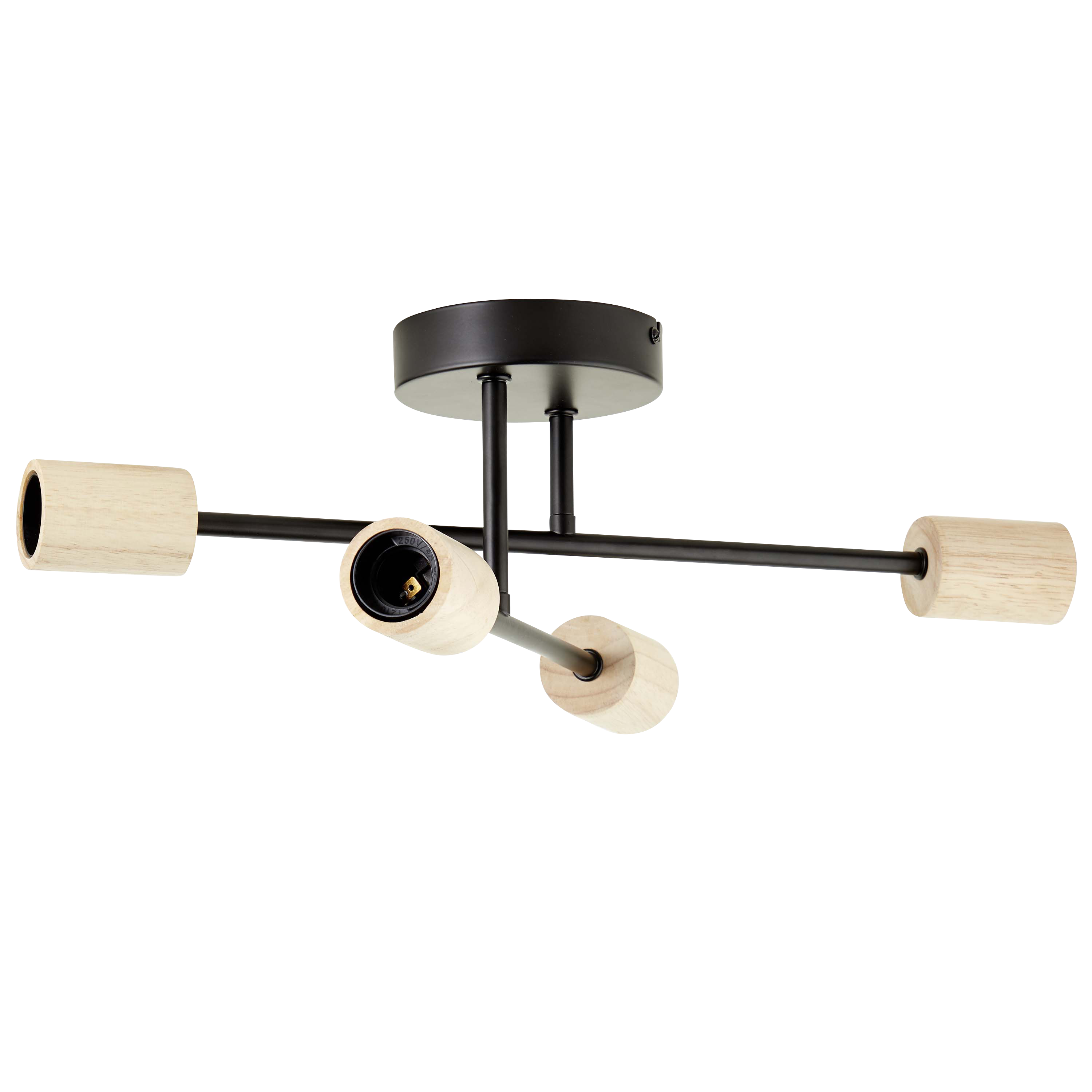 Lampa sufitowa Lina czarna bambus 4 x E27 Inspire - 15