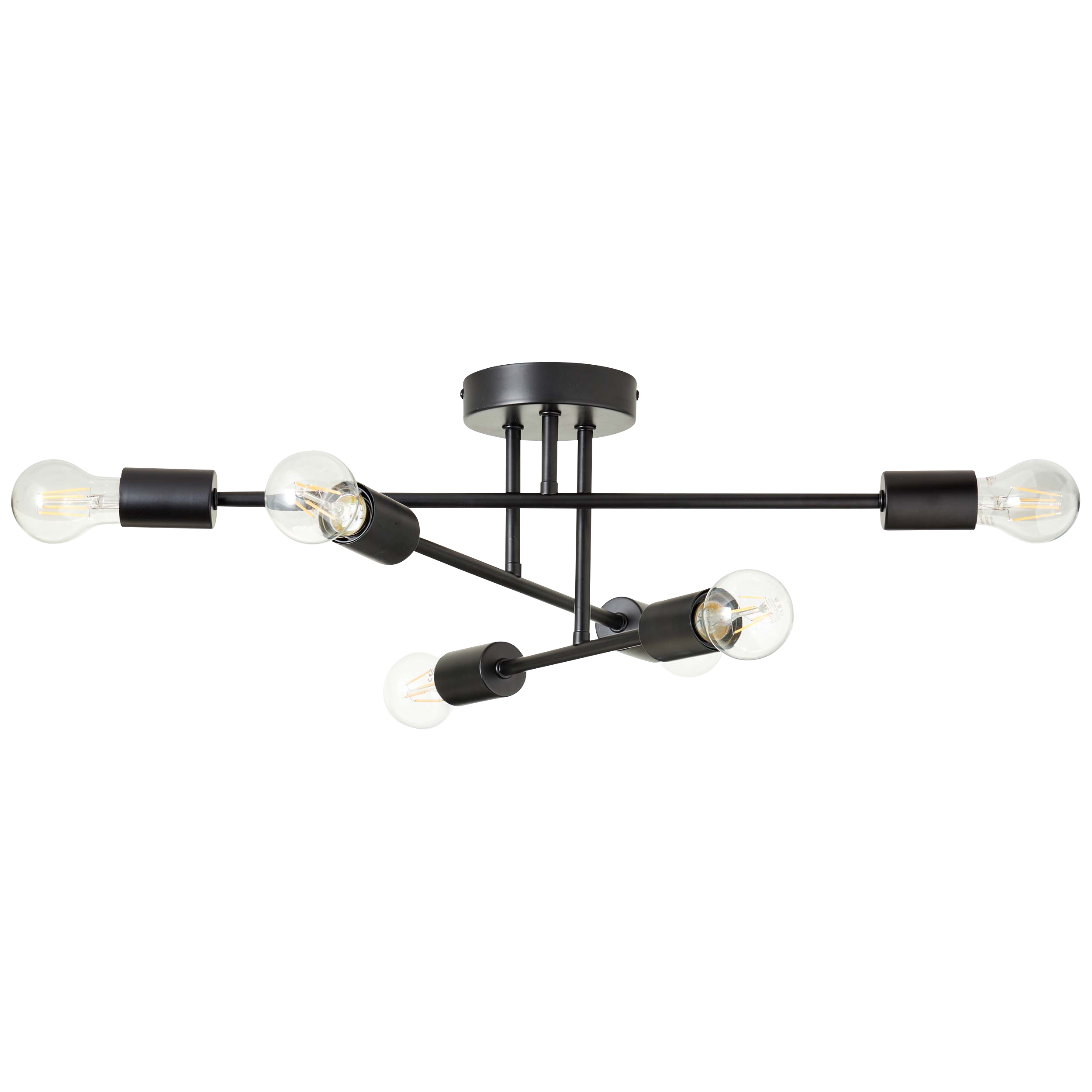 Lampa sufitowa Lina czarna 6 x E27 Inspire - 2