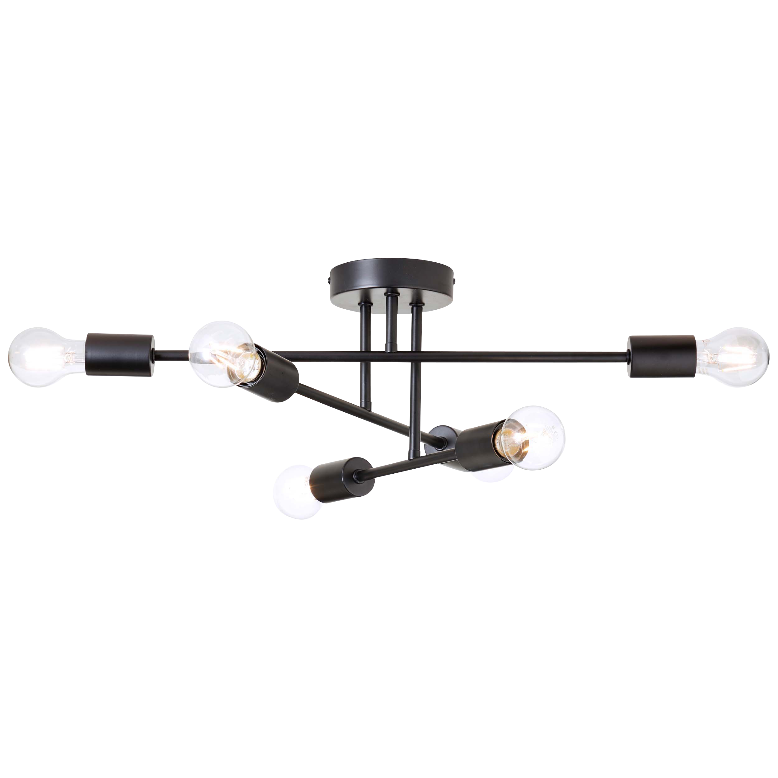 Lampa sufitowa Lina czarna 6 x E27 Inspire - 12