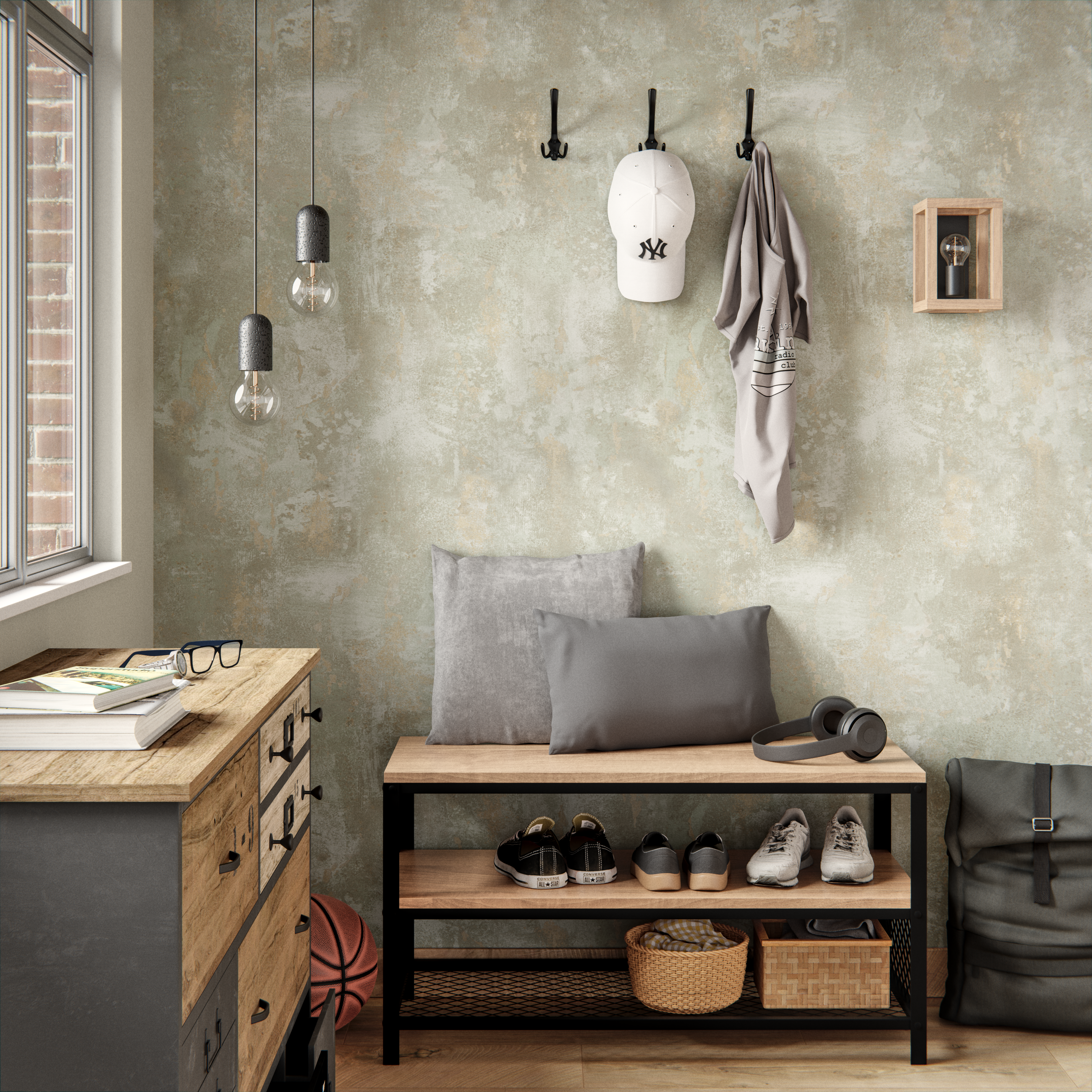 Papel de parede INSPIRE ALBERT VERDE/OURO - 5