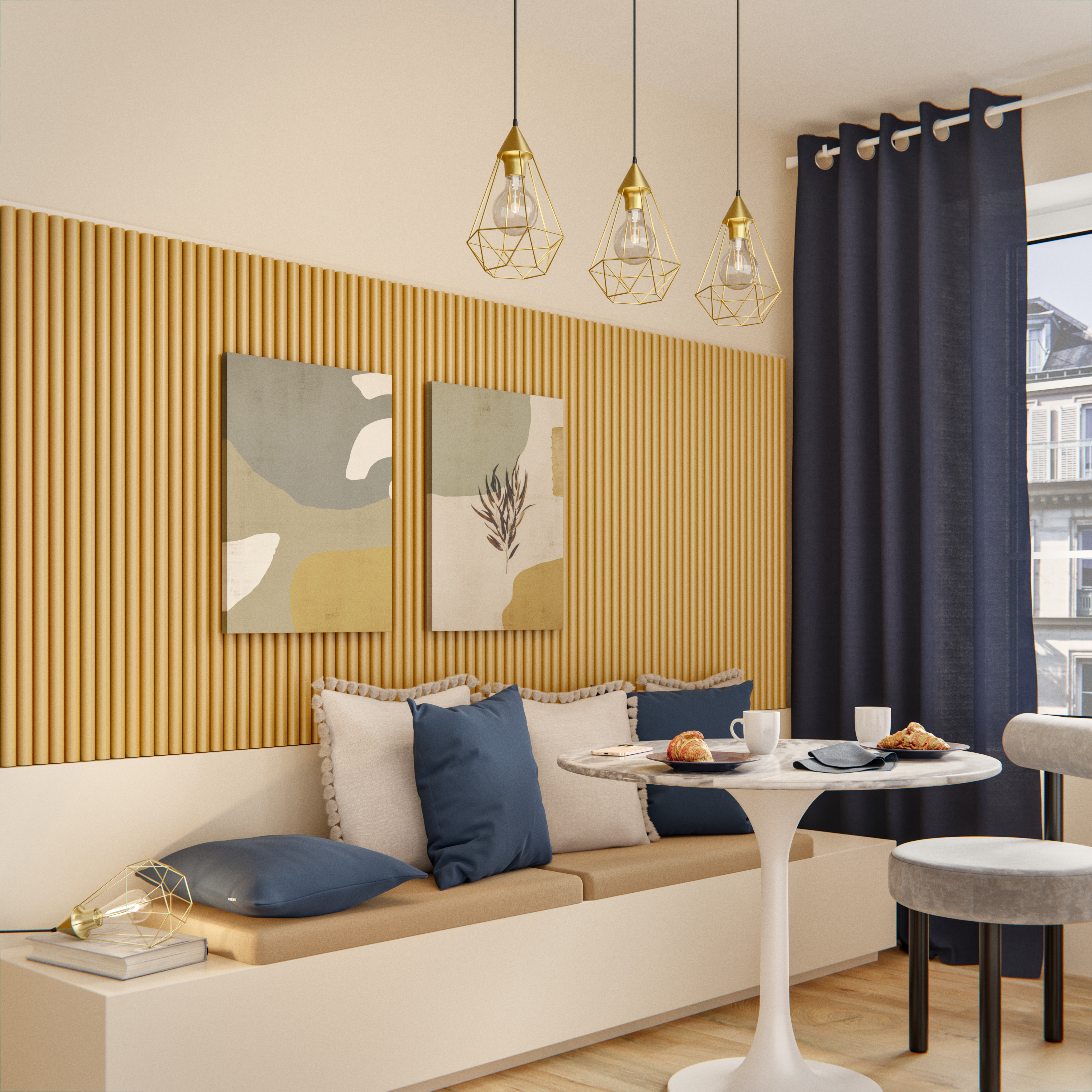 Almofada decorativa INSPIRE NEILIO 45X45CM NATURAL - 17