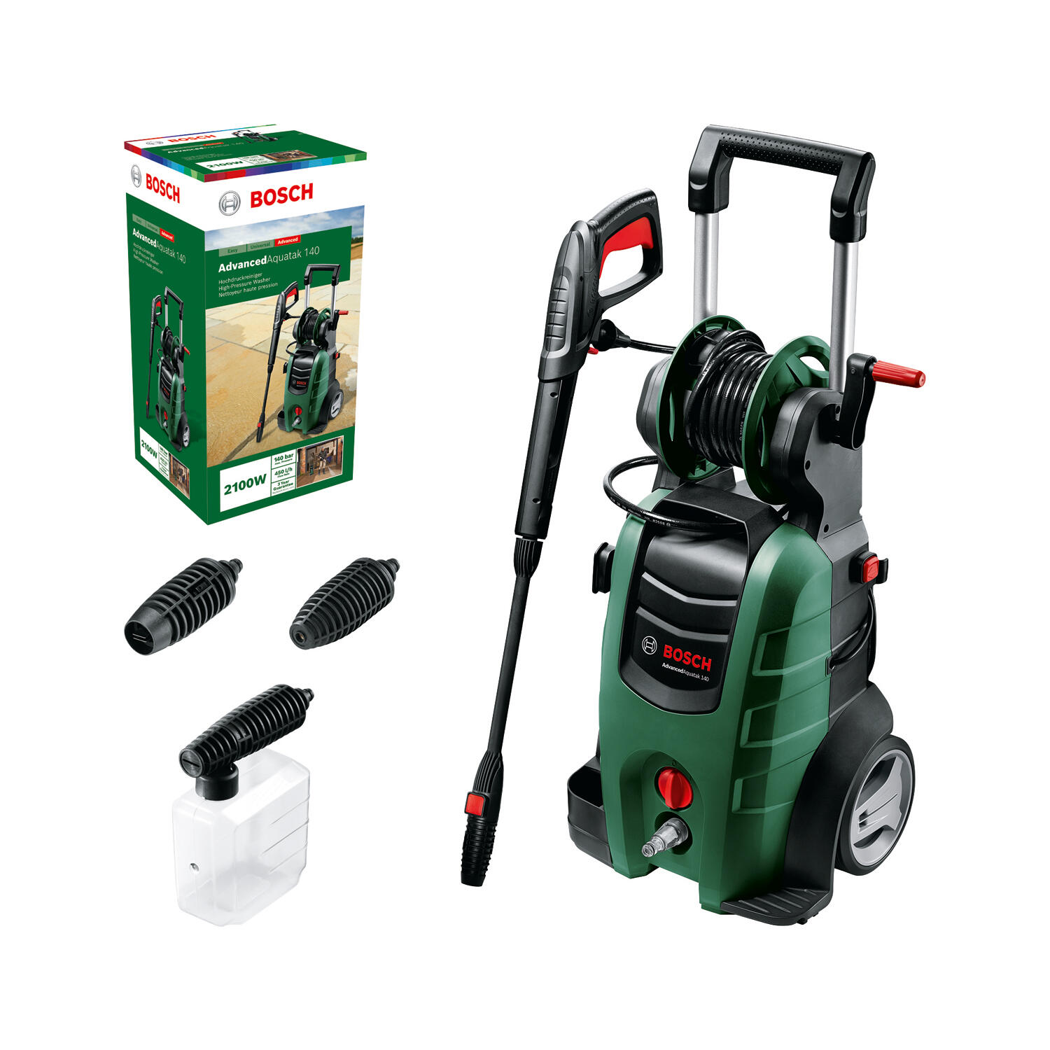 Lavadora de alta pressão com fio 2100 w 140 bar Bosch Aquatak 06008A7D00 - 18