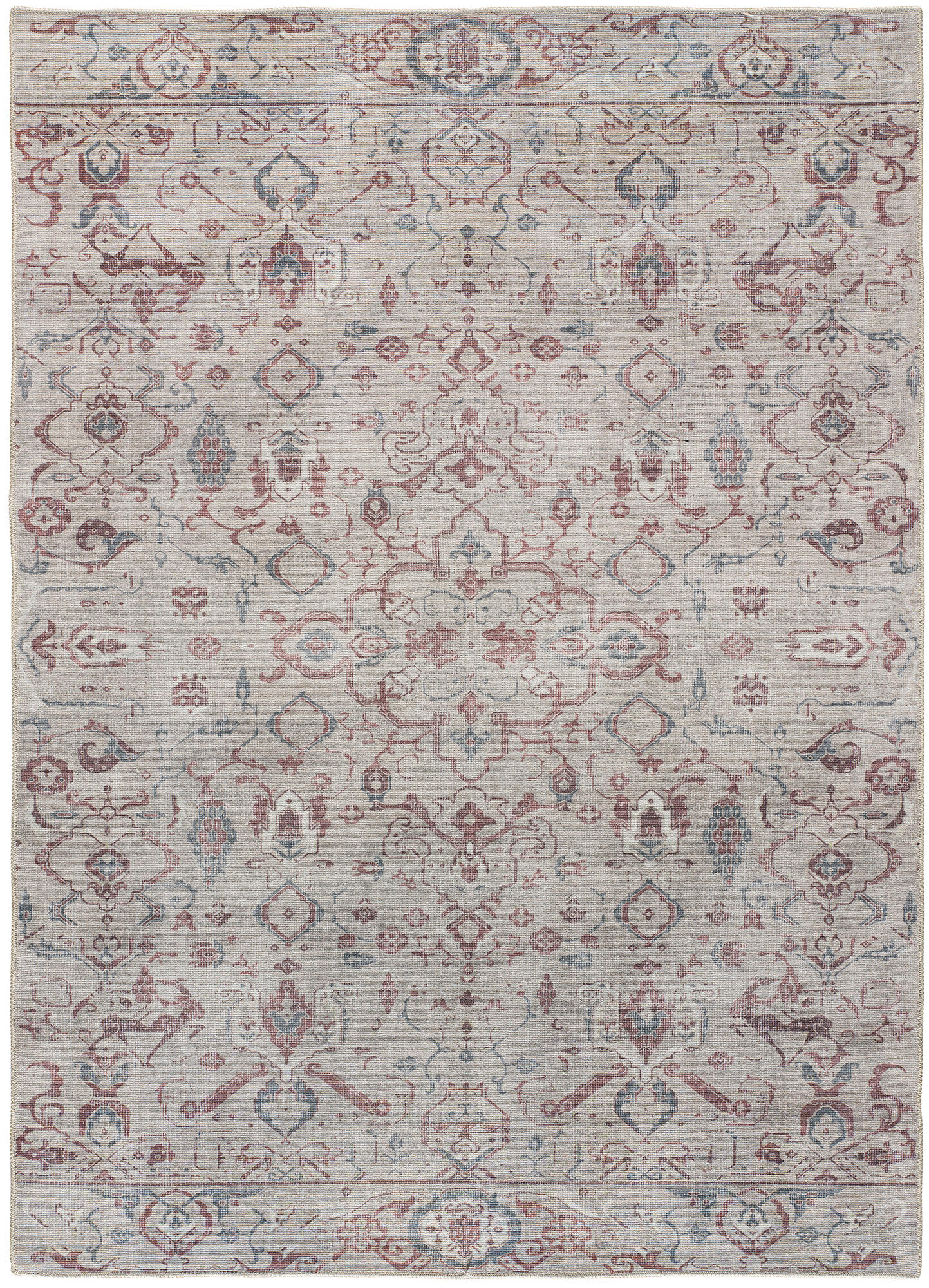 Alfombra poliéster pelo corto mandala rose terra 120x170cm