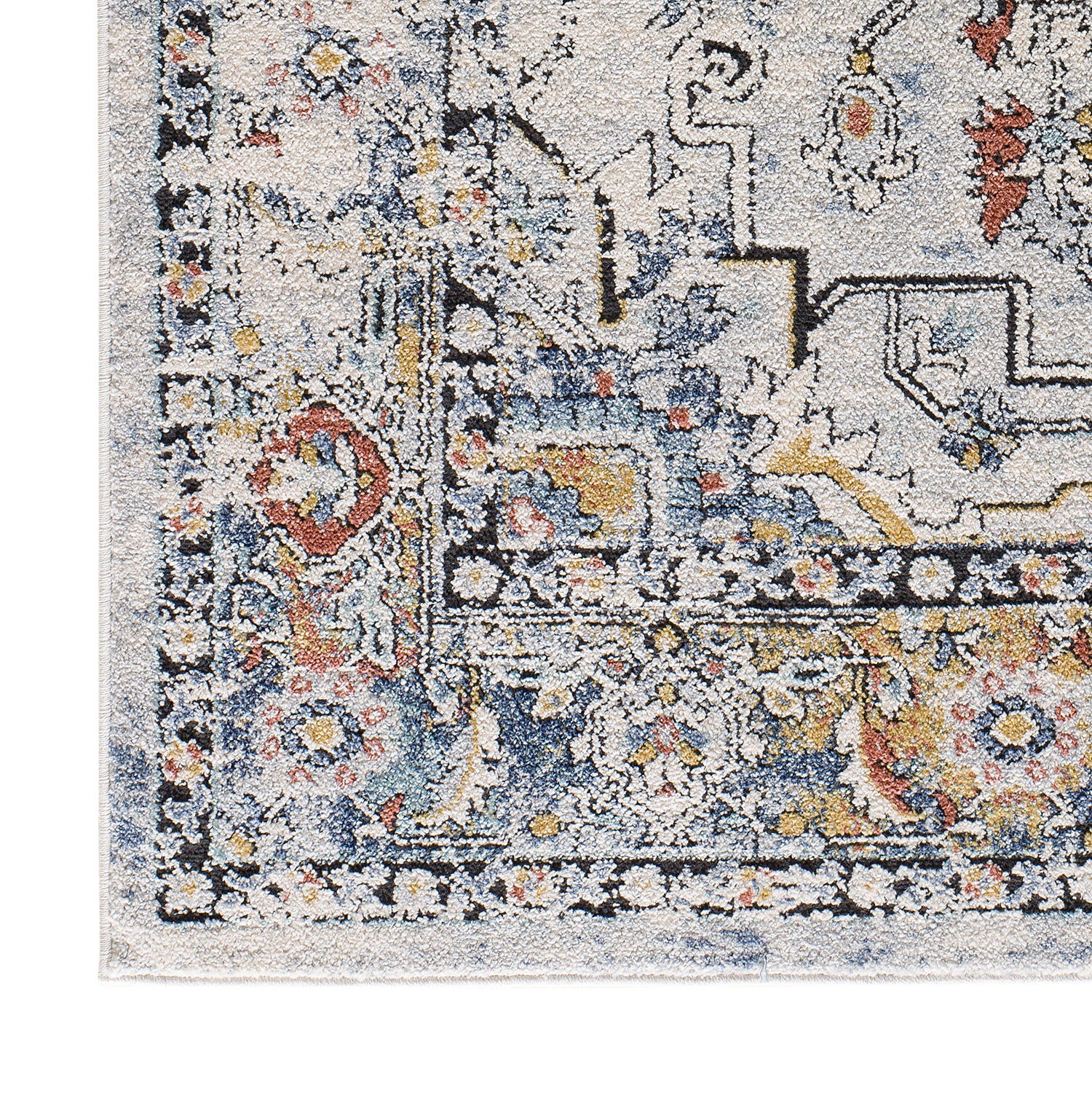 Alfombra polipropileno Mabel Medallón 160x230cm pelo corto  oriental gris - 3