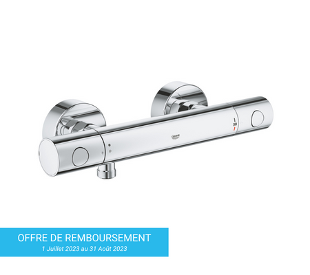 Mitigeur de douche thermostatique chrome, Precision Clova - QuickFix, GROHE - 4