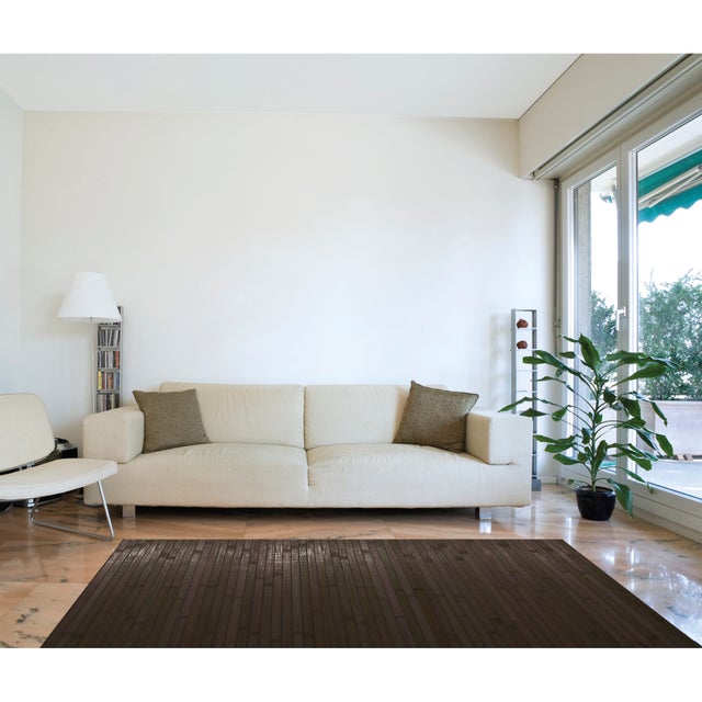 Passatoia Bamboo open D in bambù, L 200 x L 80 cm, marrone