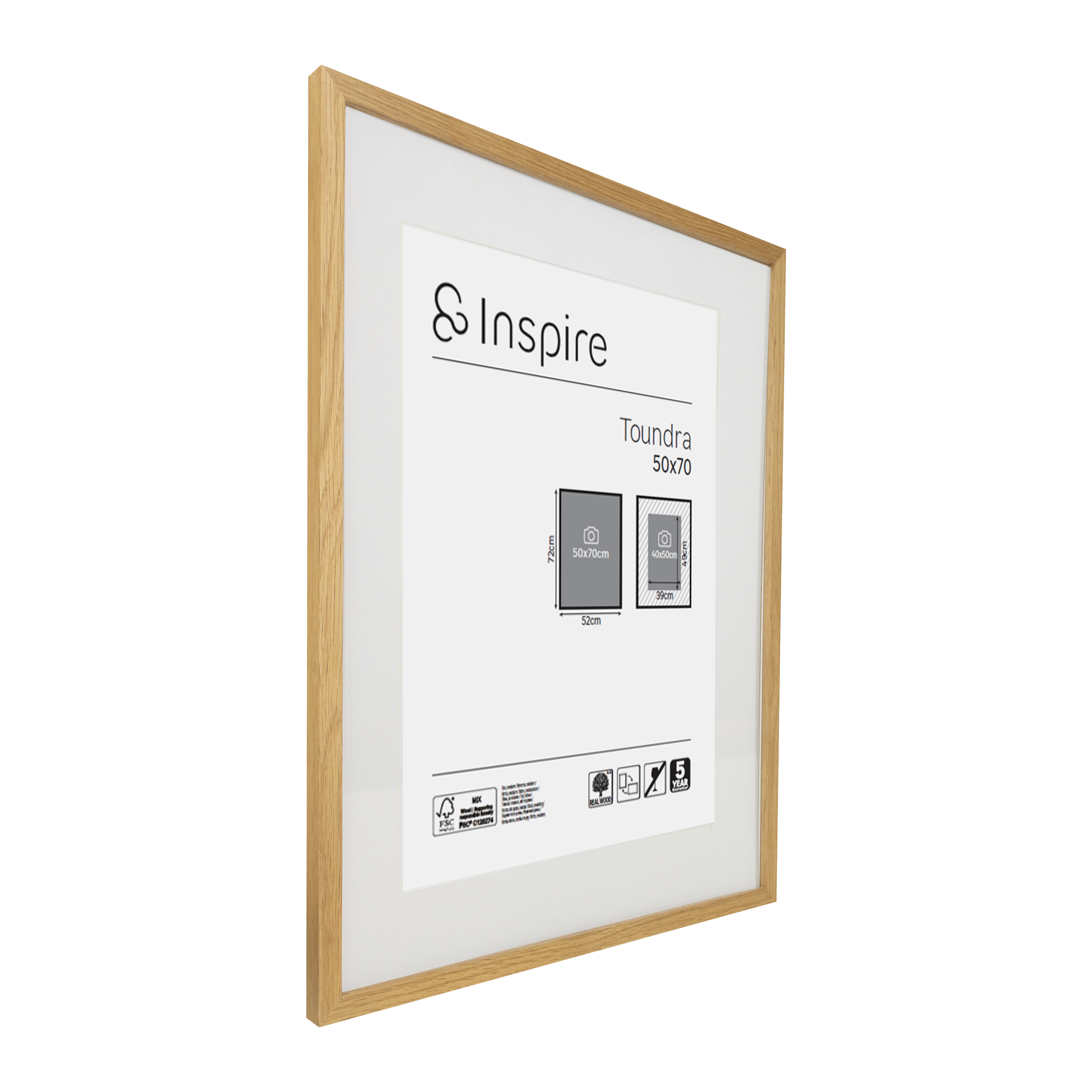 Marco con Passepartout Toundra natural INSPIRE 50x70cm - 4