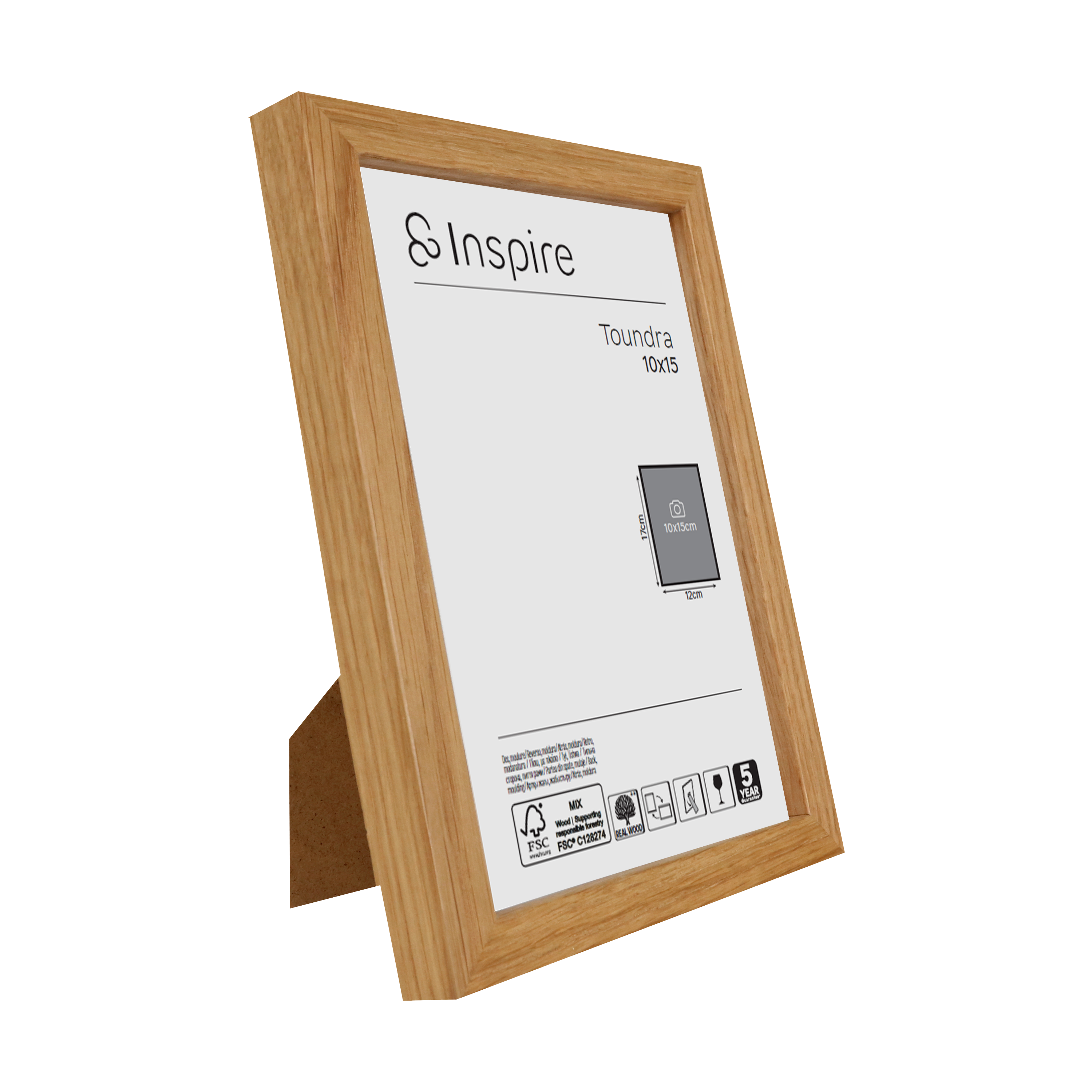 Cadre Toundra, H.15 x l.10 cm, bois naturel, INSPIRE - 11