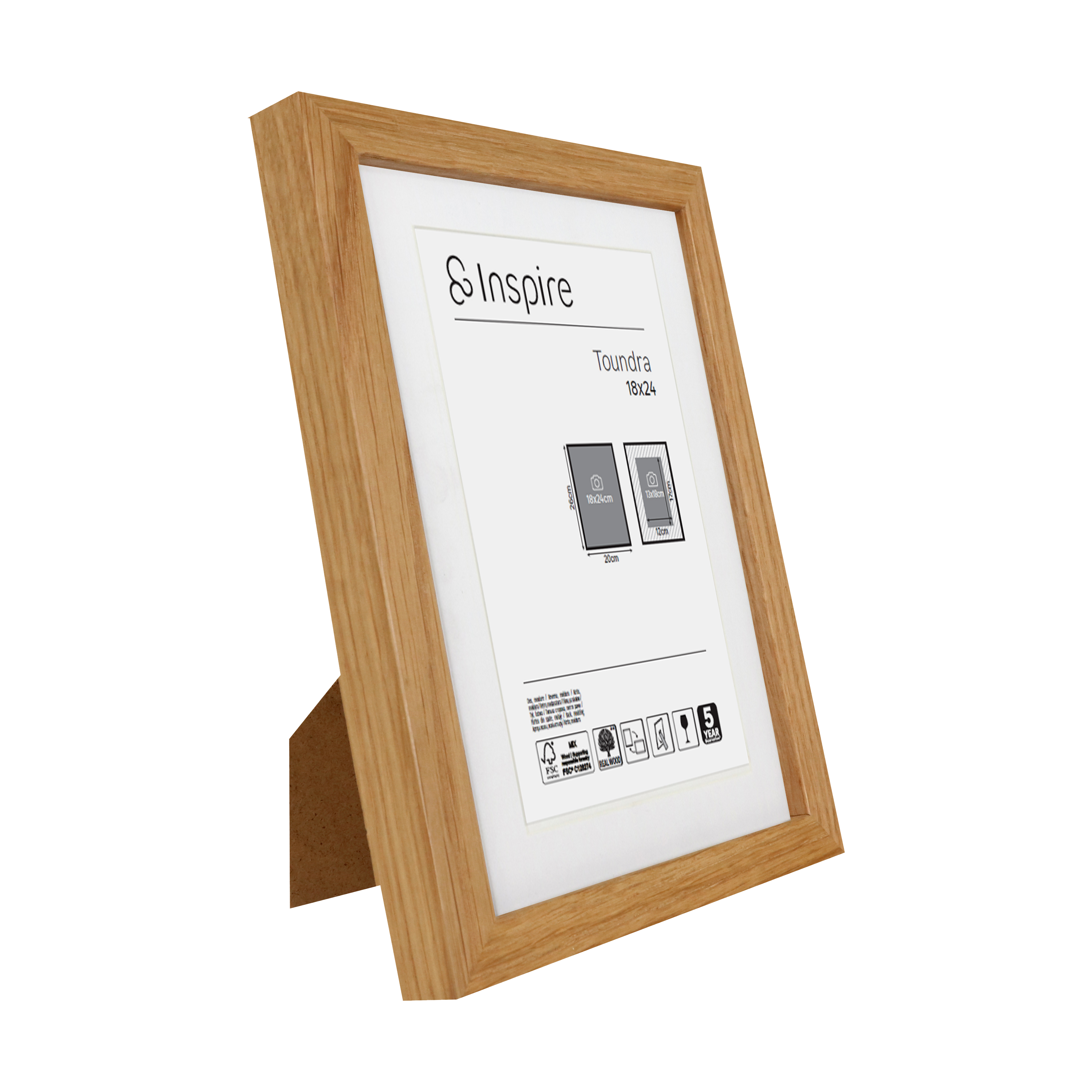 Cadre Toundra, 18 x 24 cm, bois naturel, INSPIRE - 8