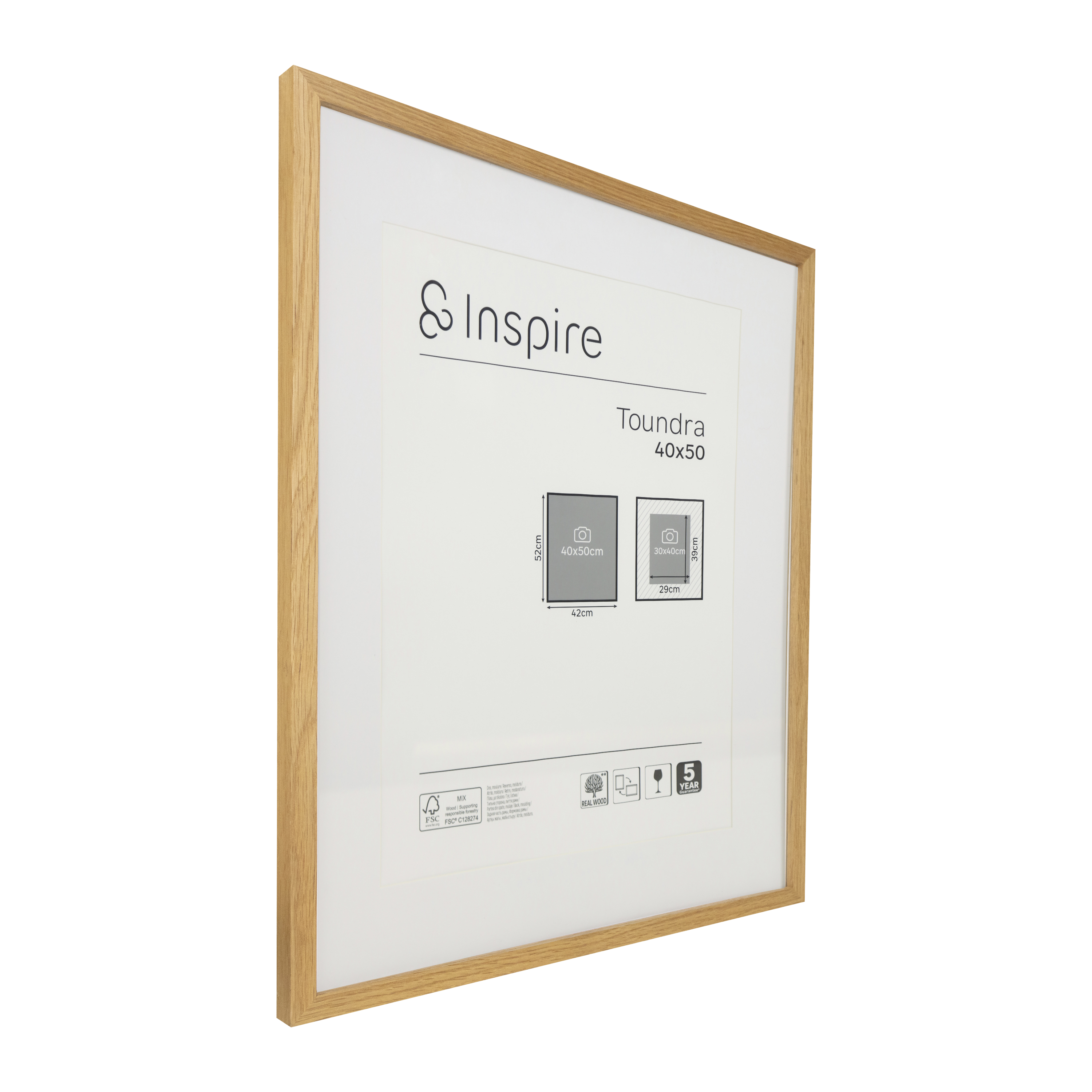 Cadre Toundra, 40 x 50 cm, bois naturel, INSPIRE - 13