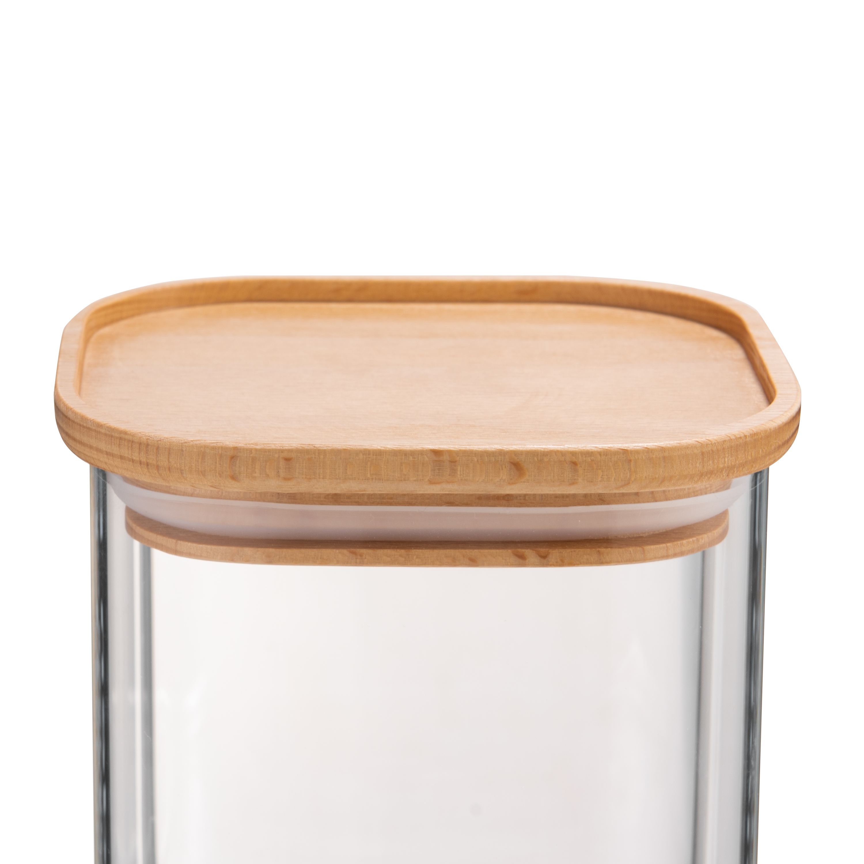 Tarro de cristal DELINIA con tapa de haya 26cm - 5