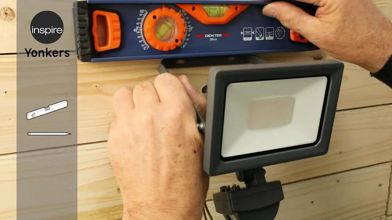 Projetor exterior led Yonkers 4000K 2700lm IP44 cinza Inspire - 3