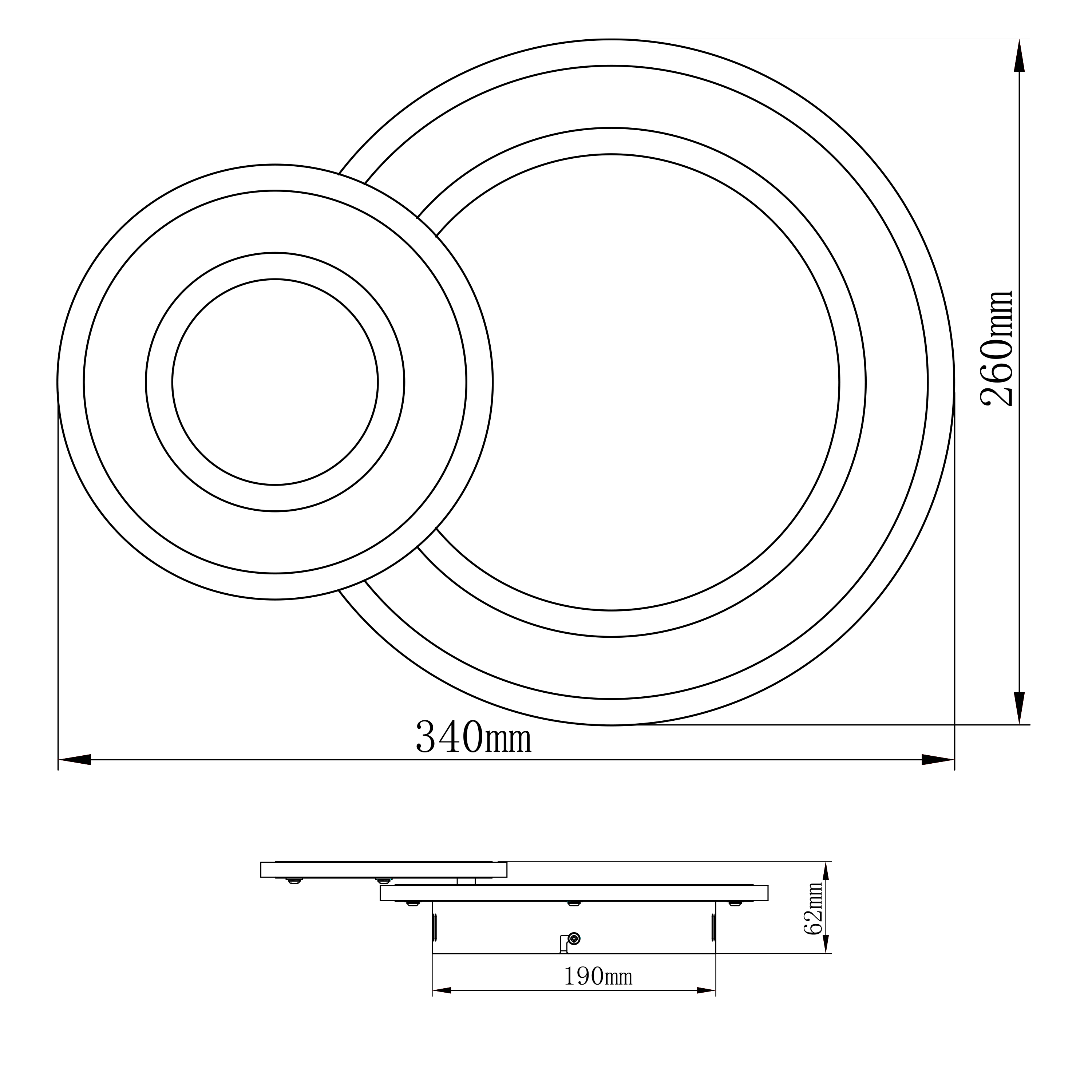 Plafon Kaoli biały śr. 36 cm LED Inspire - 7