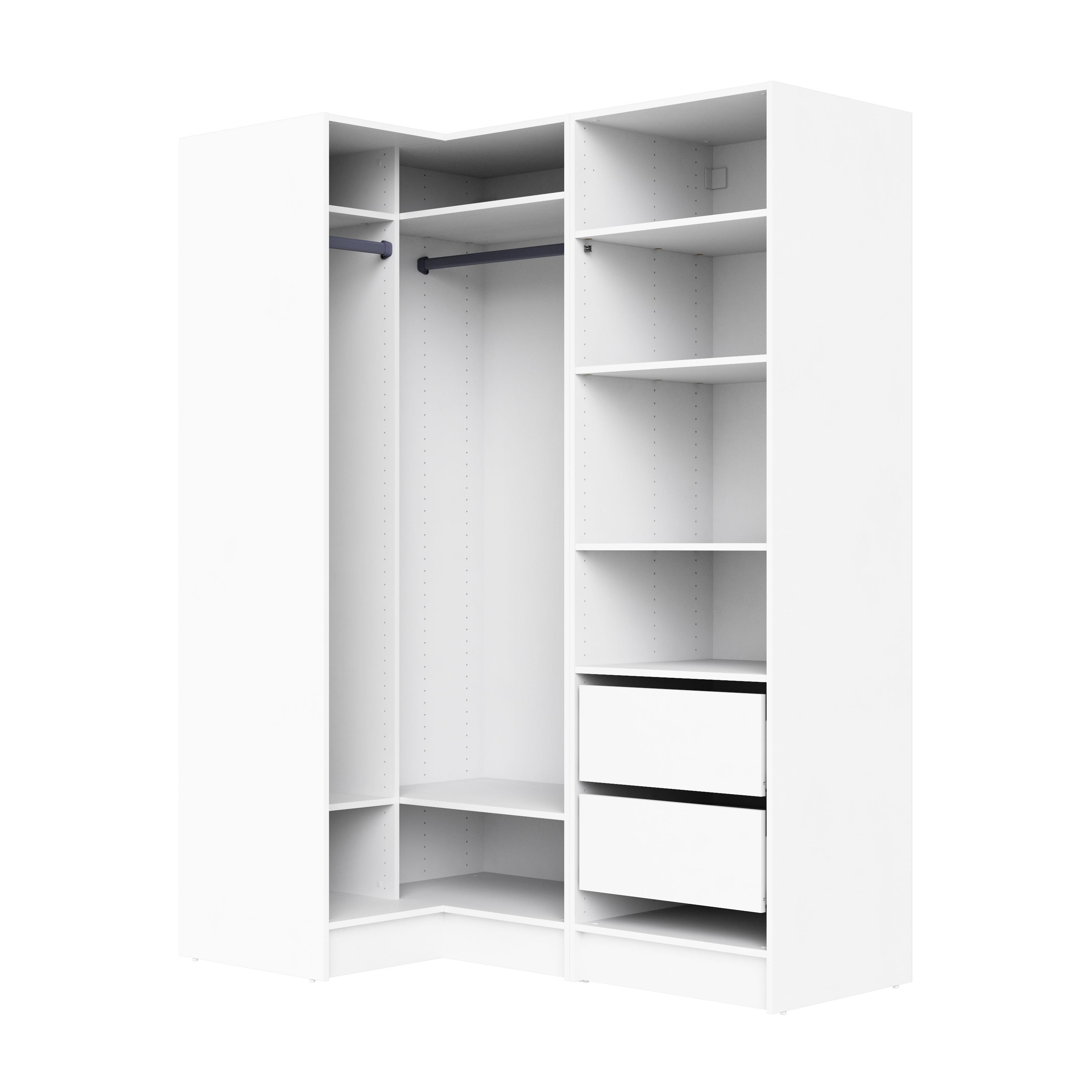 Dressing d'angle SPACEO Evo'M blanc H.204.8 x l.155 x P.54 cm | Leroy ...