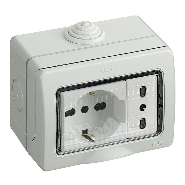 Presa Elettrica Esterna Con Coperchio H05OB06 – Scatola Da Incasso Per Esterni, Resistente E Sicura - 2
