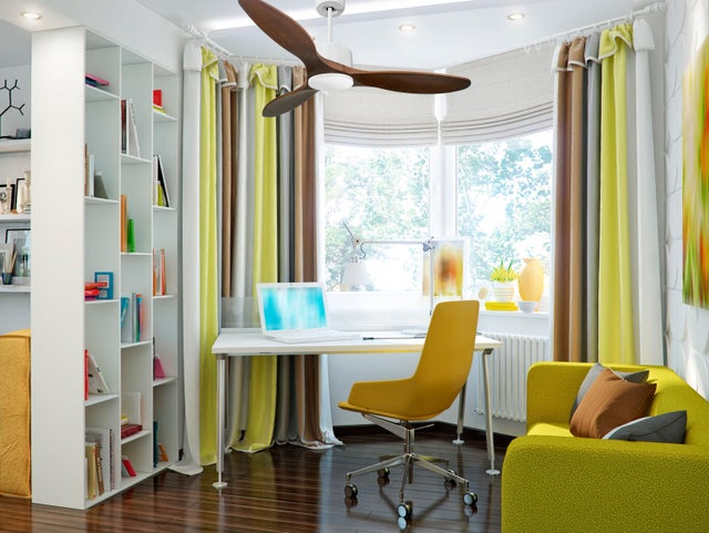 Ventoinha de teto sem luz motor DC Lima Klassfan castanho 132cm