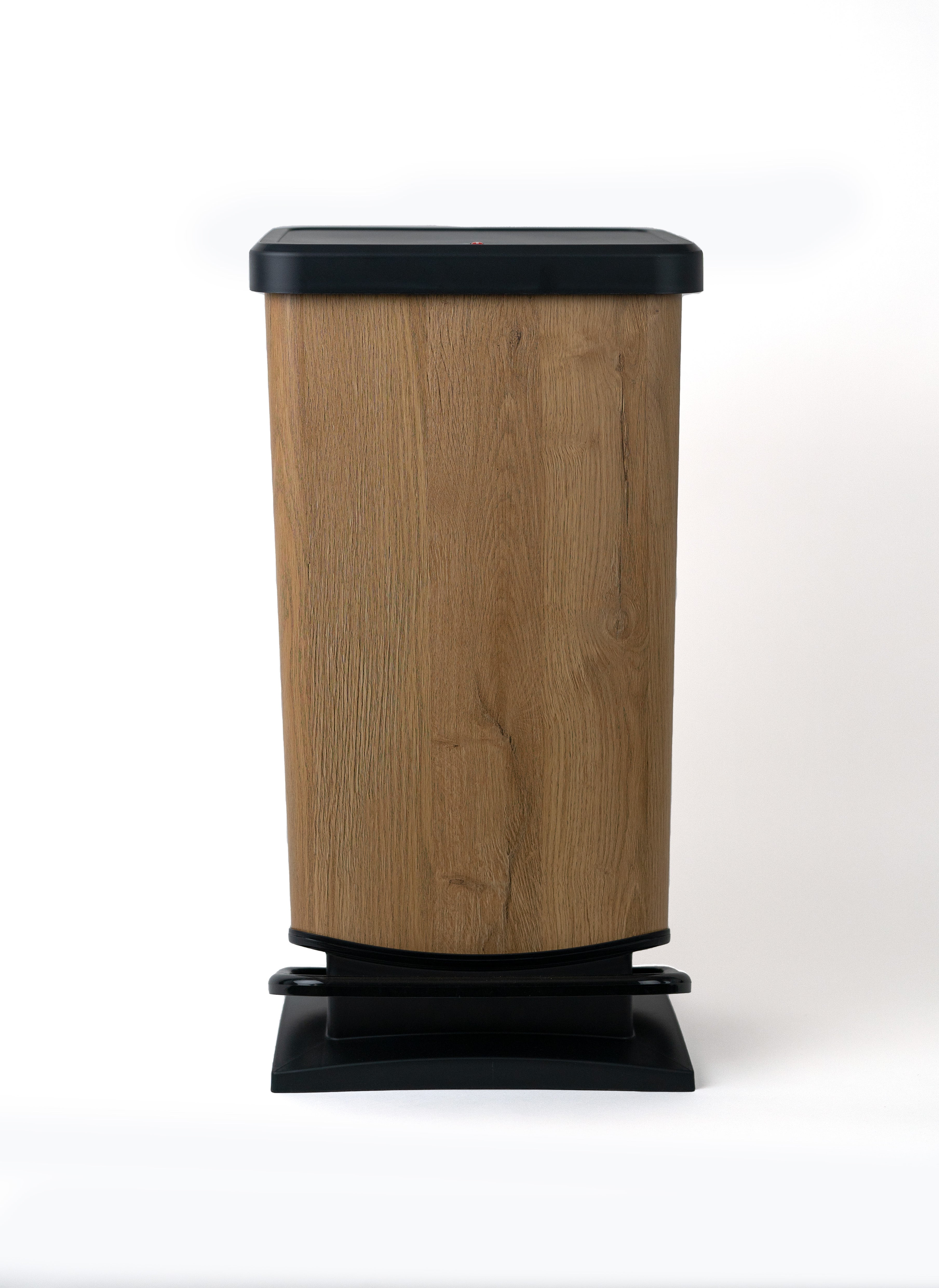 MAURY'S JAPAN PATTUMIERA NERA CON TOP LEGNO NATURALE DA 3 LT