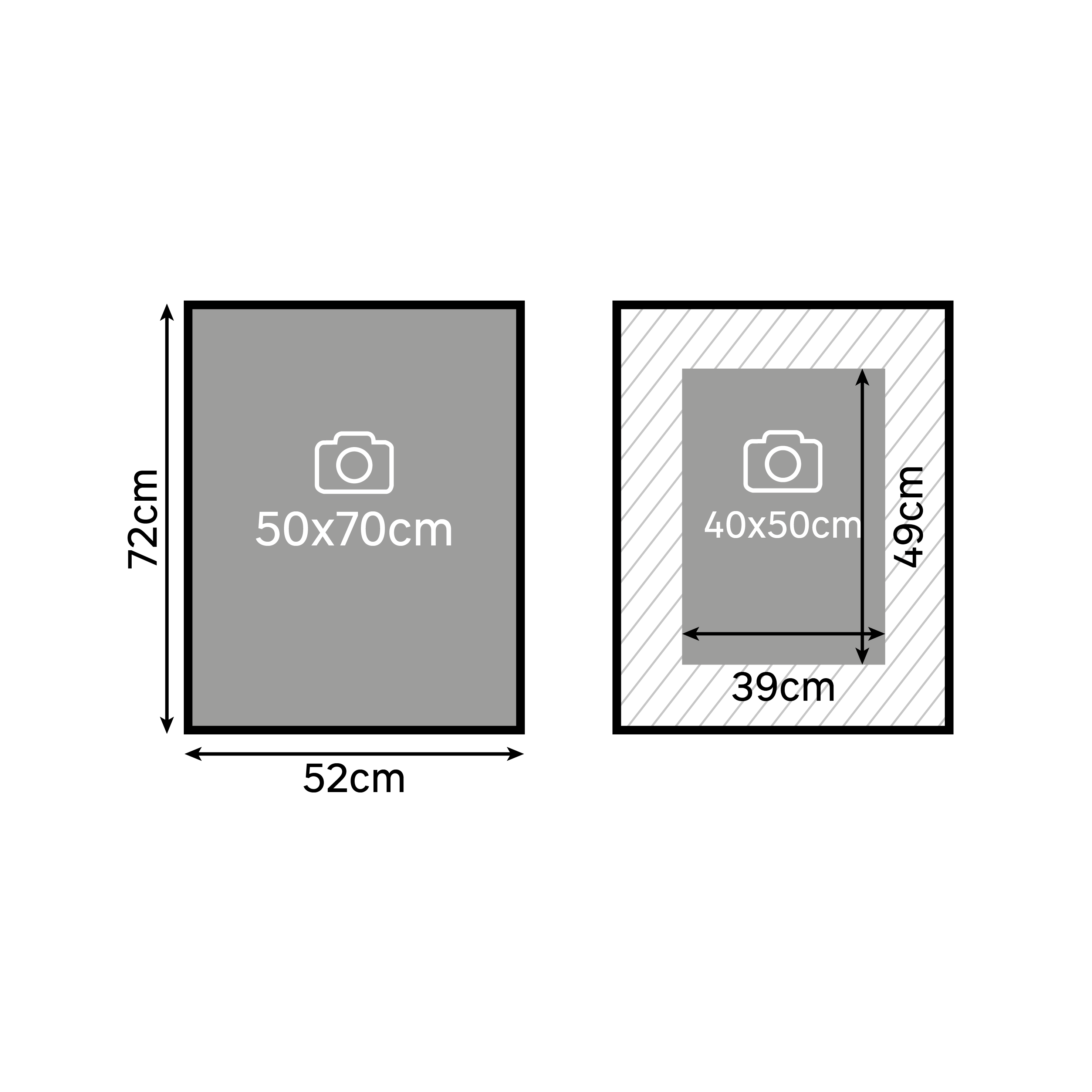 Marco con Passepartout Toundra natural INSPIRE 50x70cm - 7