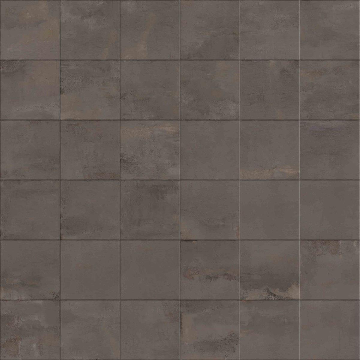 Piastrella da pavimento e rivestimento interno 60 x 60 cm Sp. 9.5 mm rettificato Habita in gres porcellanato bronzo opaco traffico intenso (pei 4/5) R9 1.44 mq - 6
