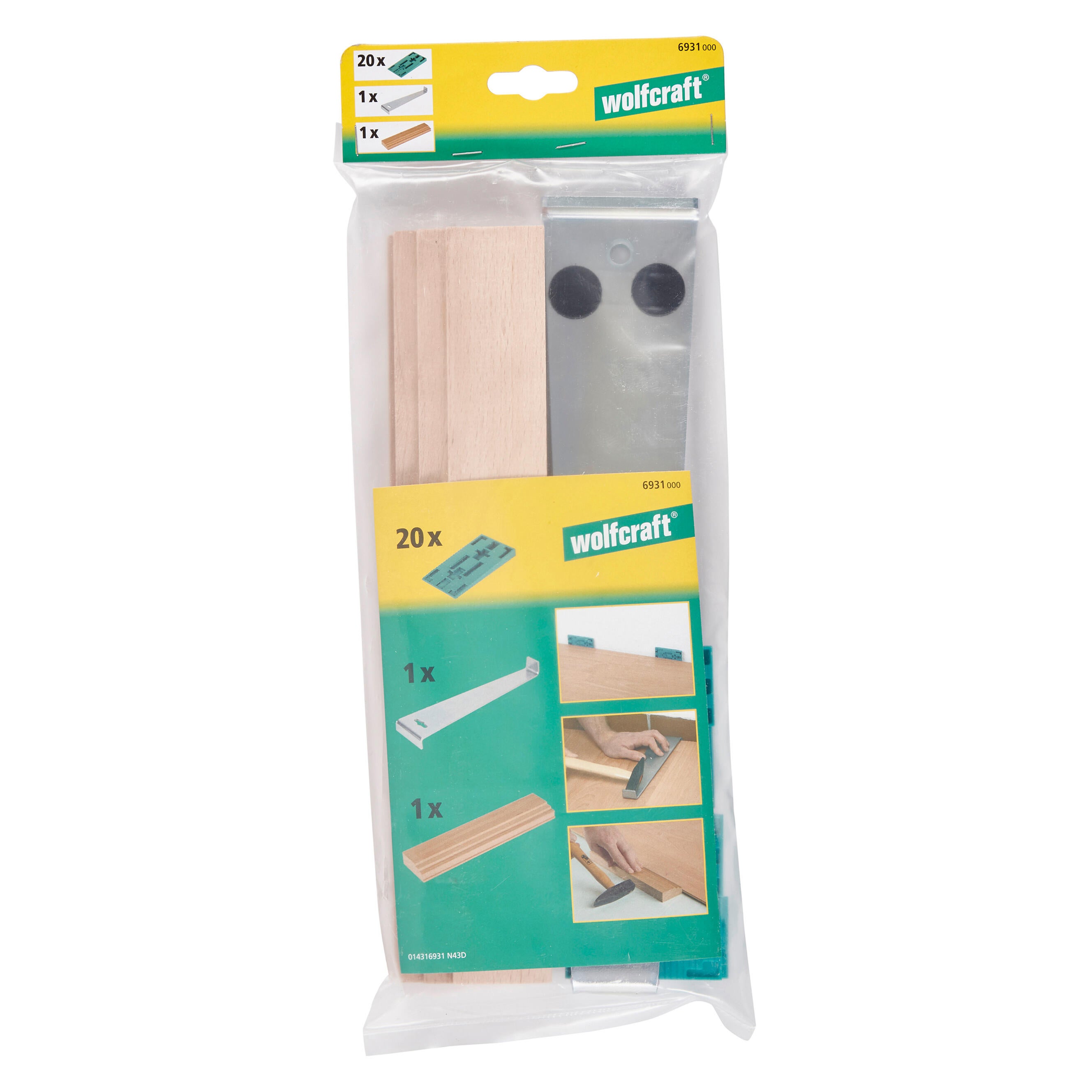 Kit de pose pour sols stratifiés WOLFCRAFT avec cale de frappe et tire lame - 9