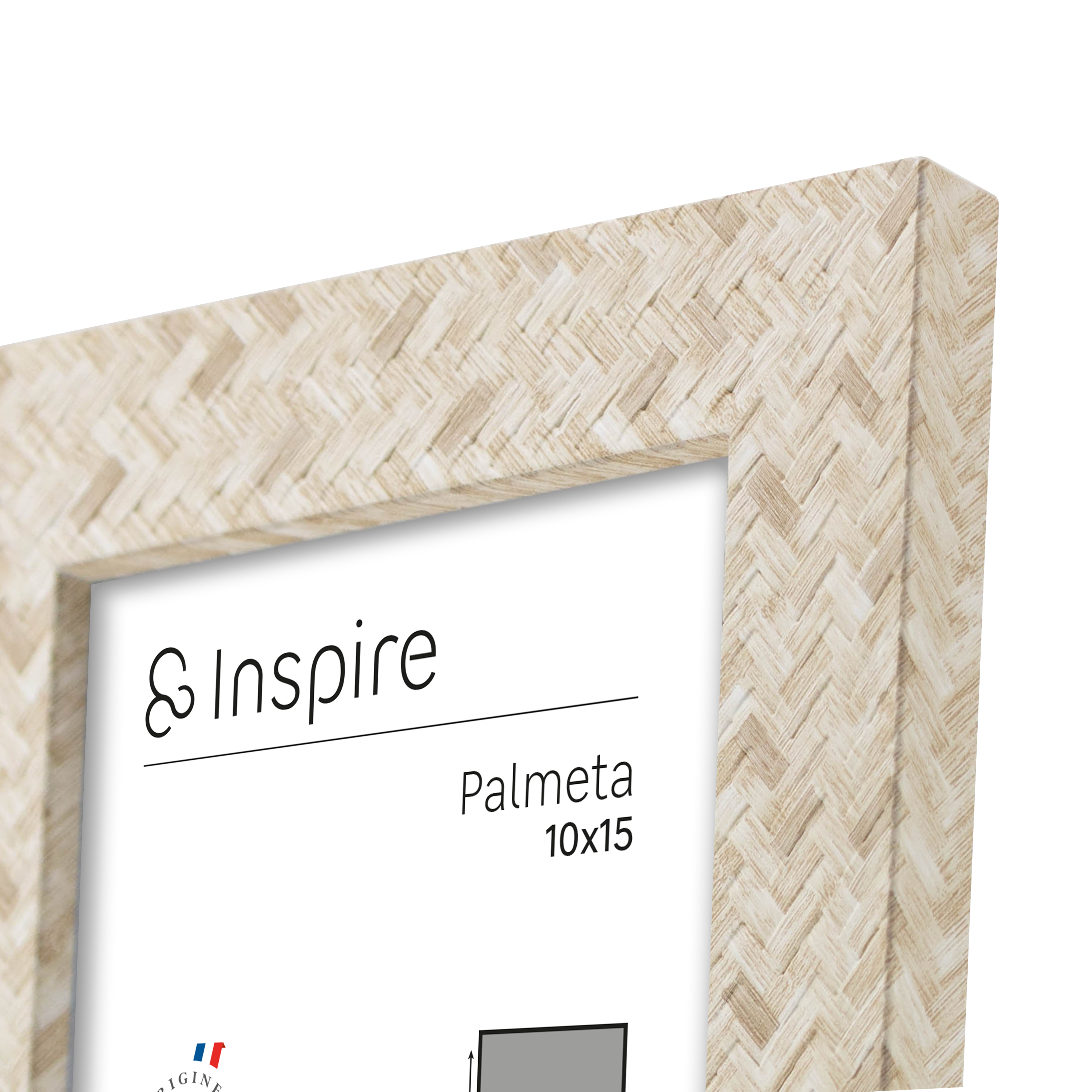 Cadre Palmeta, H.15 x l.10 cm beige, INSPIRE - 5