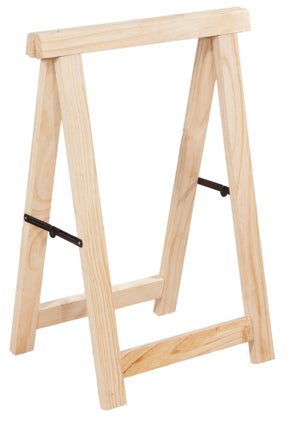 Caballete de acero gris plata regulable y altura de 107 cm