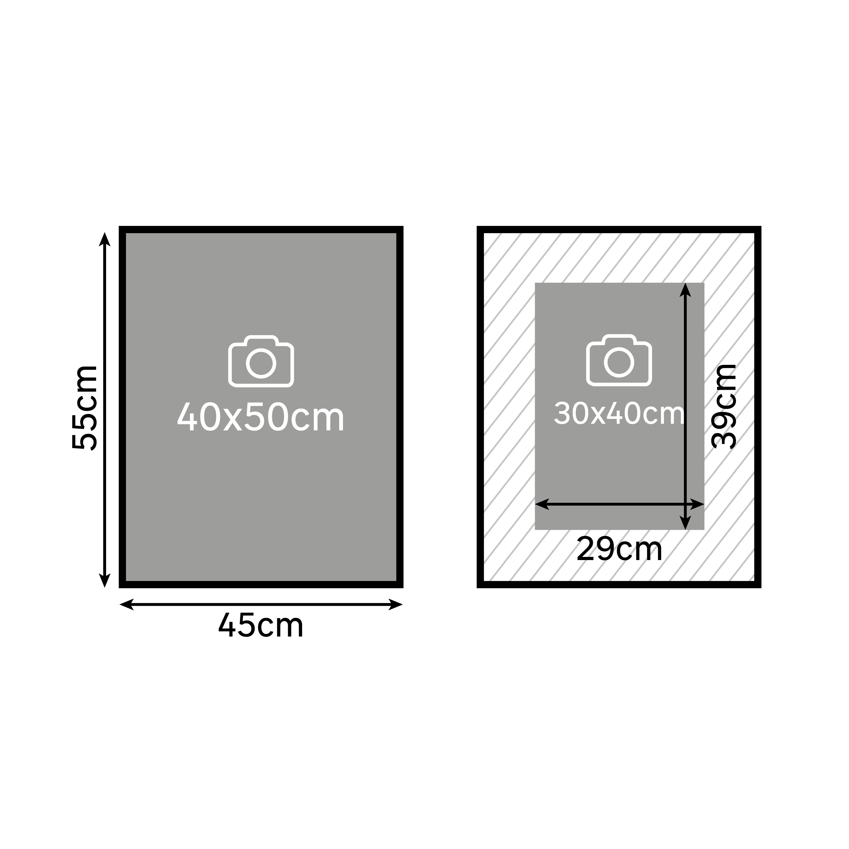 Cadre Indus, 40 x 50 cm naturel / noir, INSPIRE - 9