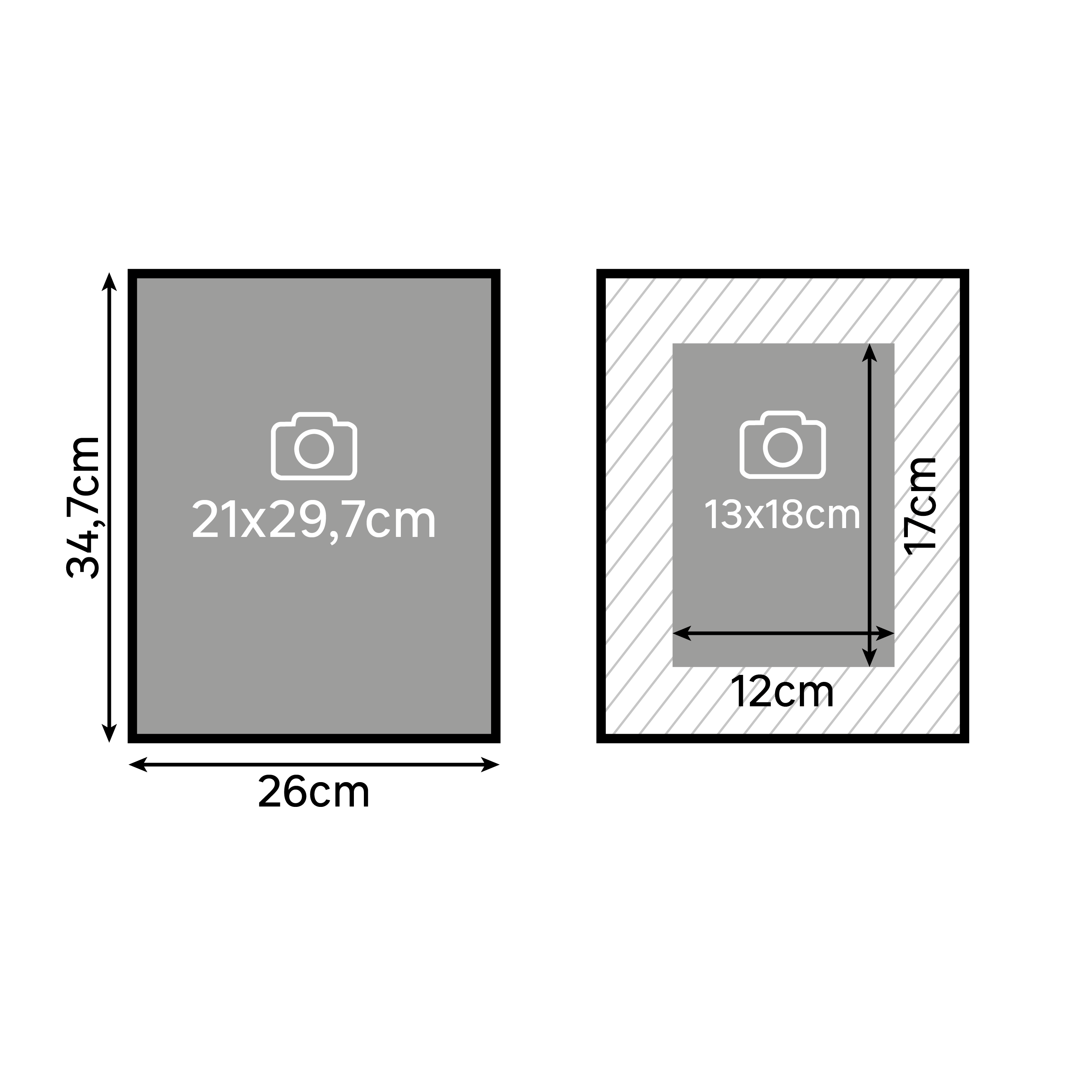 Cadre Indus, 21 x 29.7 cm naturel / noir, INSPIRE - 9