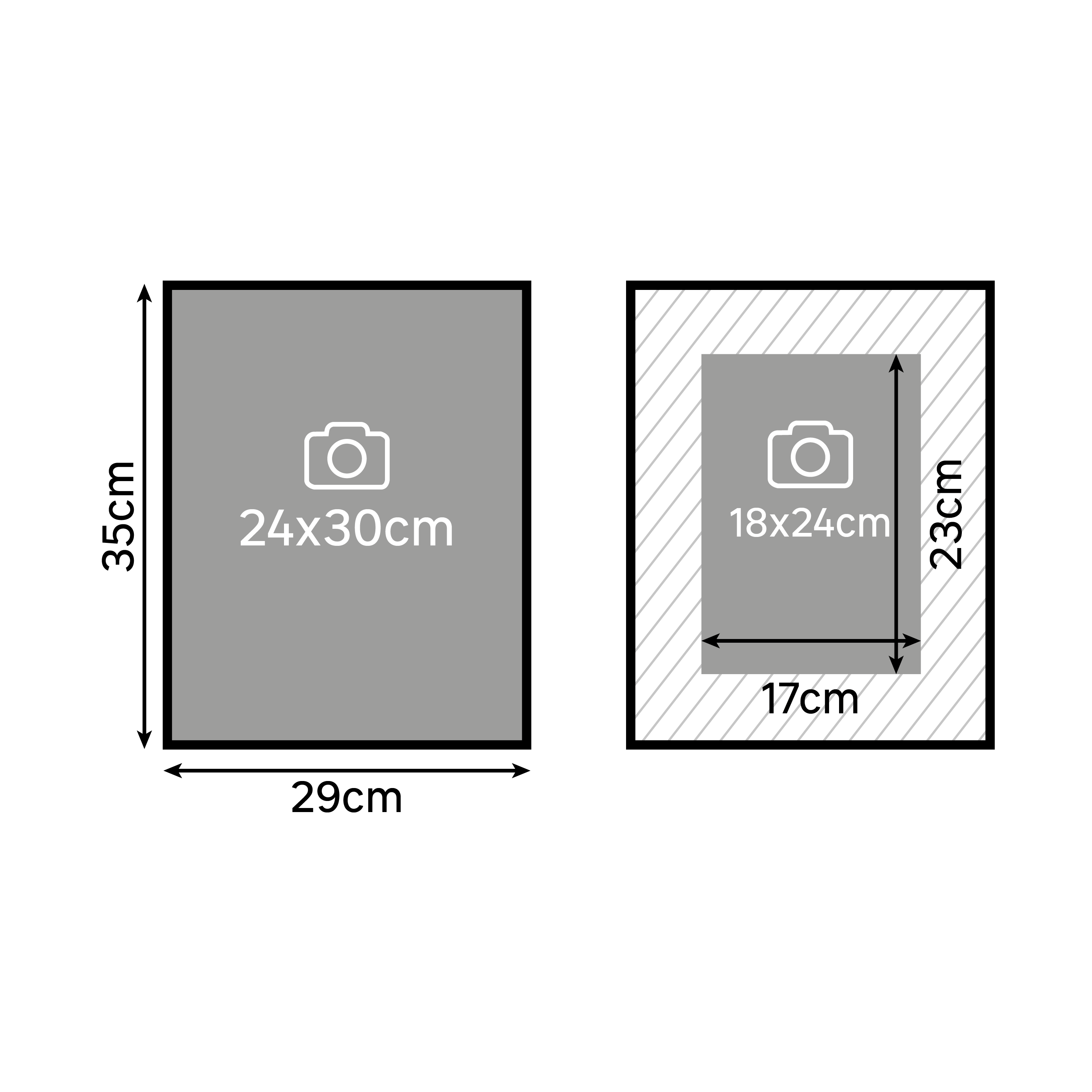 Cadre Indus, 24 x 30 cm naturel / noir, INSPIRE - 9