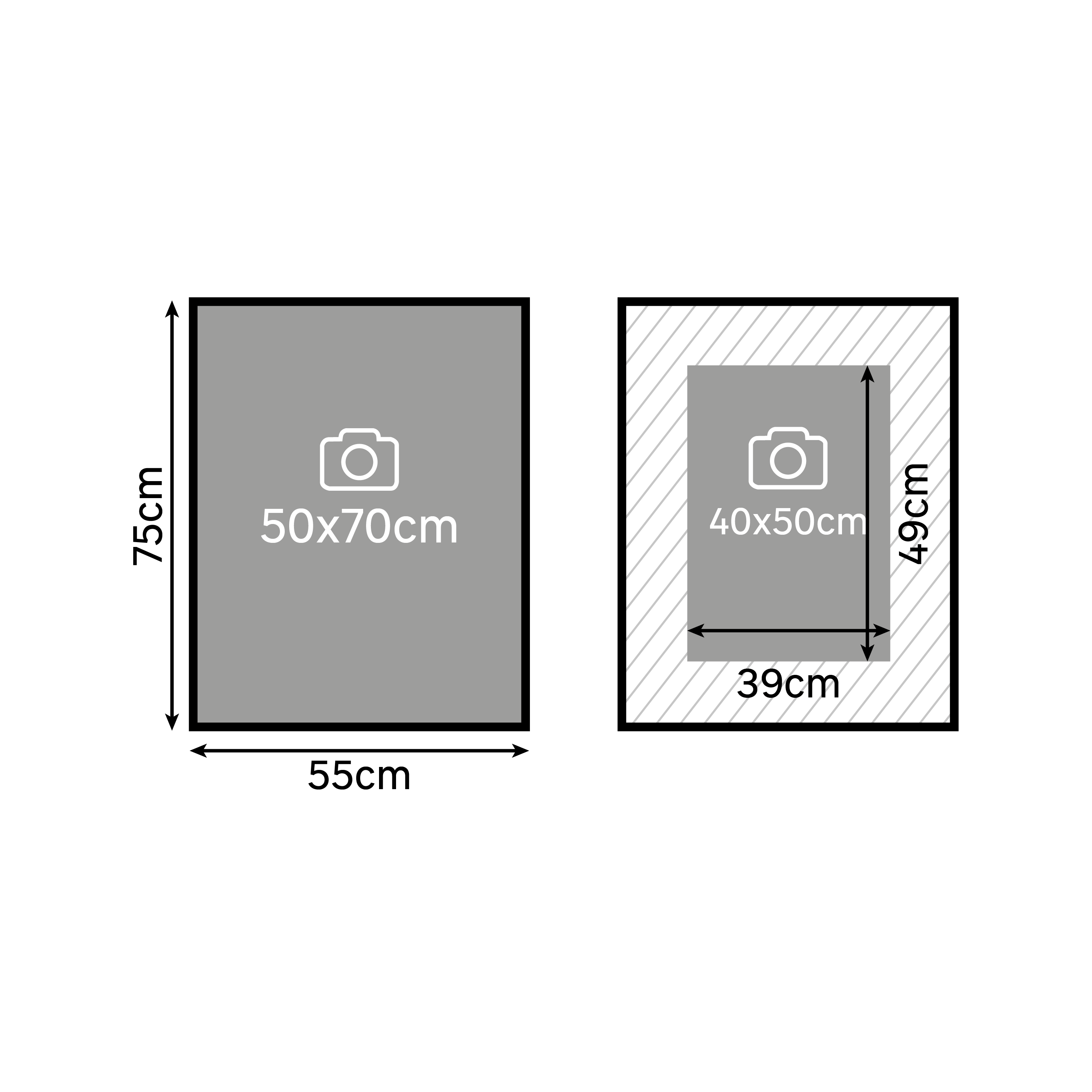 Cadre Indus, 50 x 70 cm naturel / noir, INSPIRE - 8