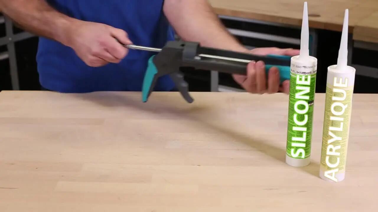 Pistolet à cartouche MG 200 silicone/acrylique WOLFCRAFT pression max. 130kg - 5