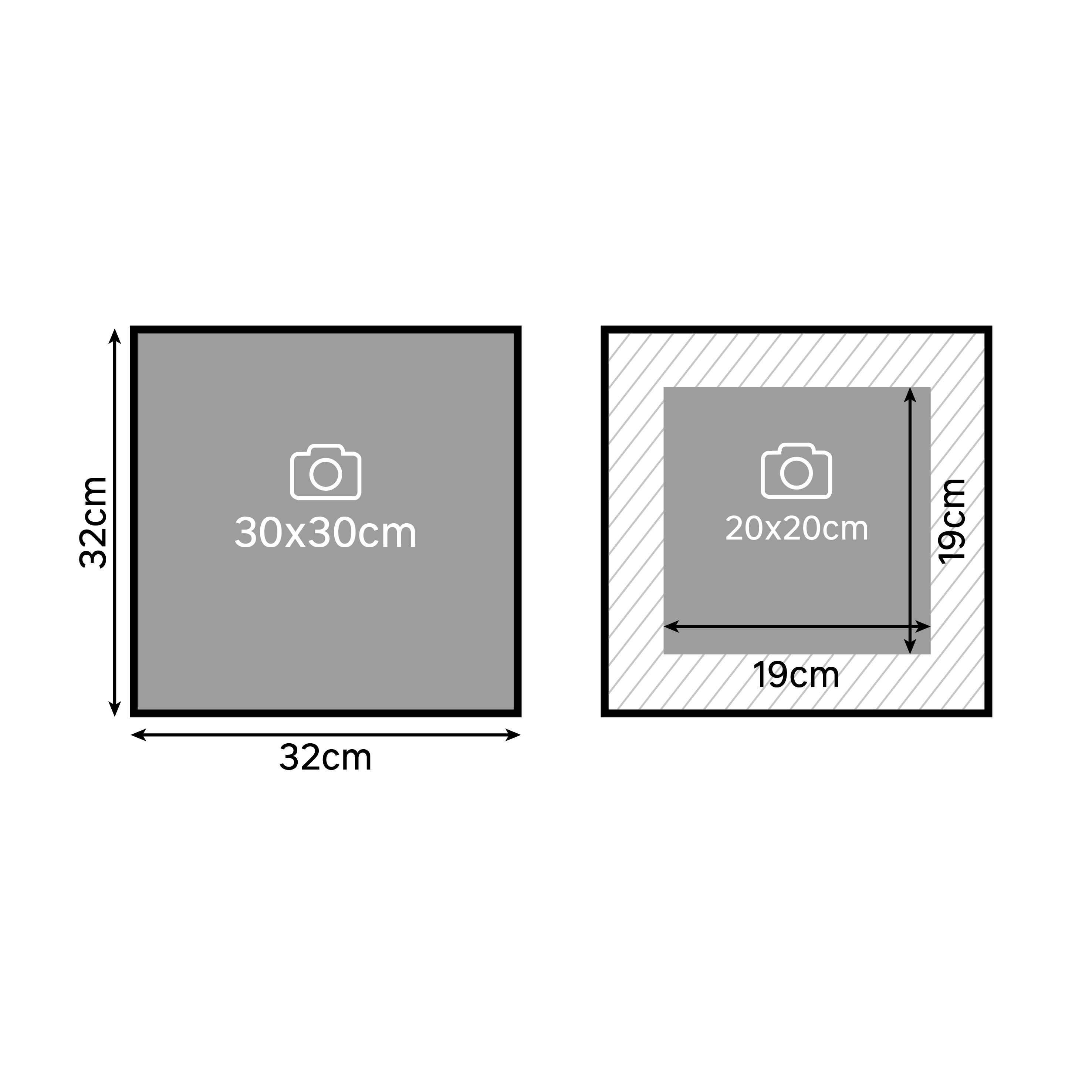 Moldura MILO CASE 30X30 cm preto Inspire - 9