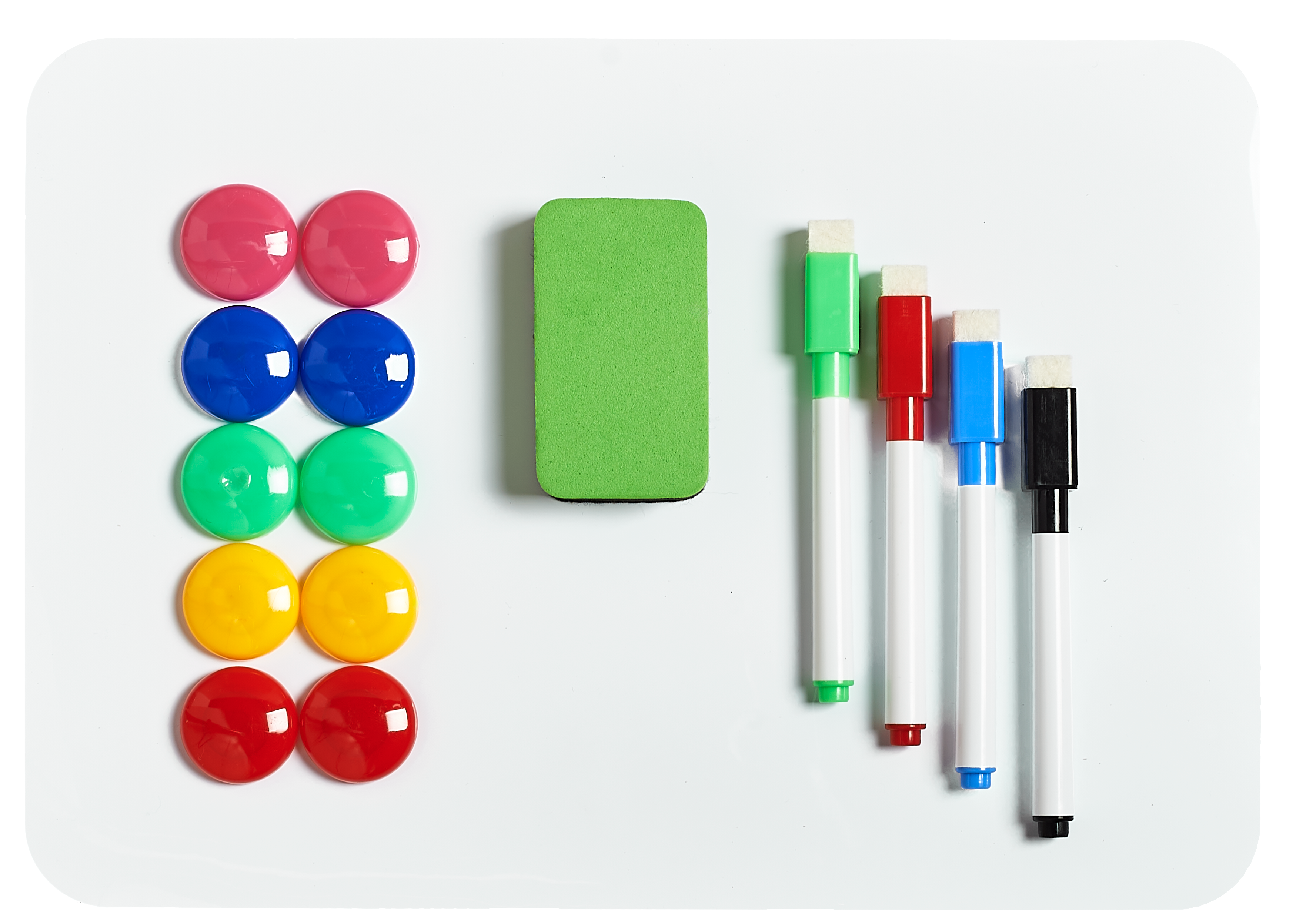 Tablica magnetyczna biała 30 x 21 cm z akcesoriami